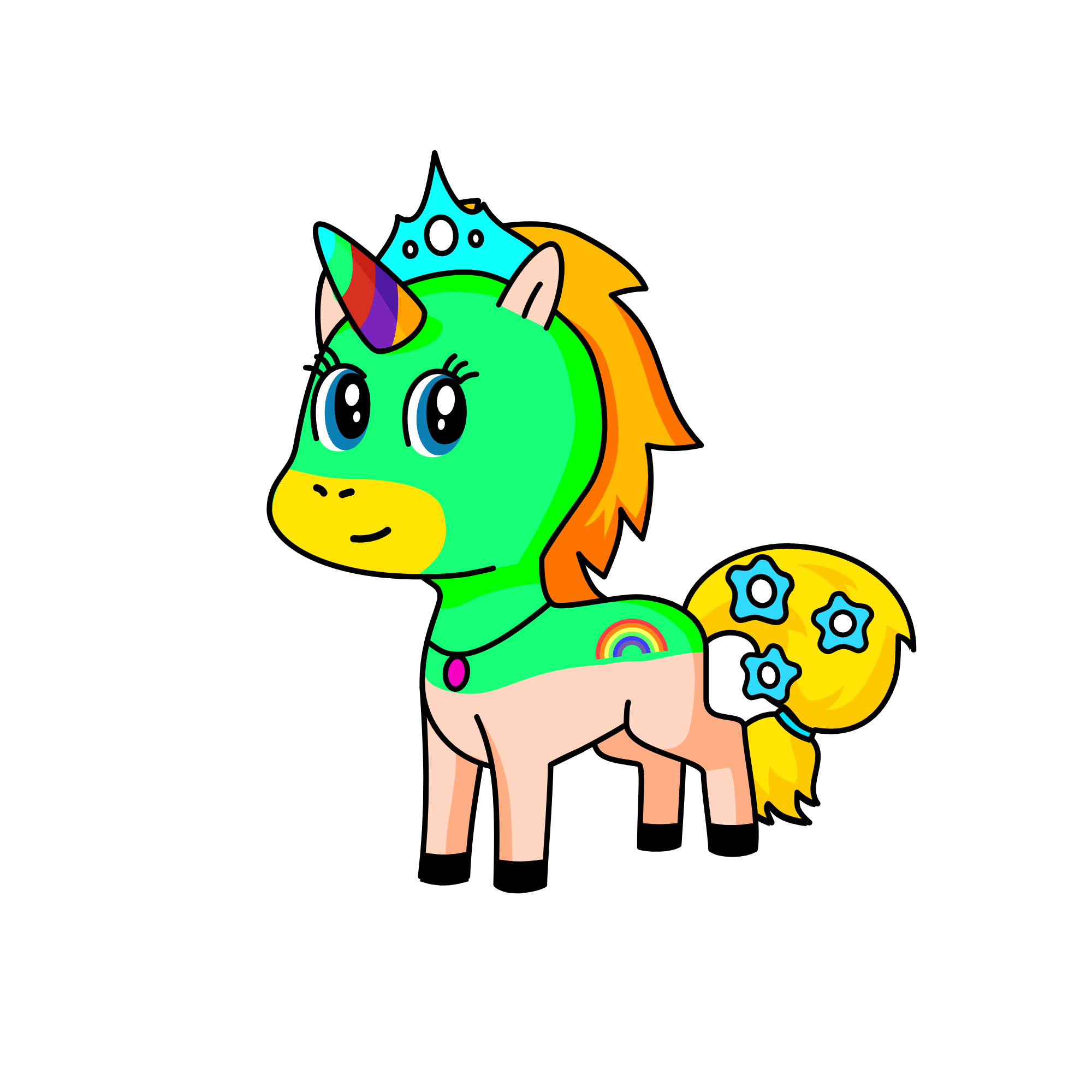 LA REINA DEL FLUORESCENTE, the unicorn