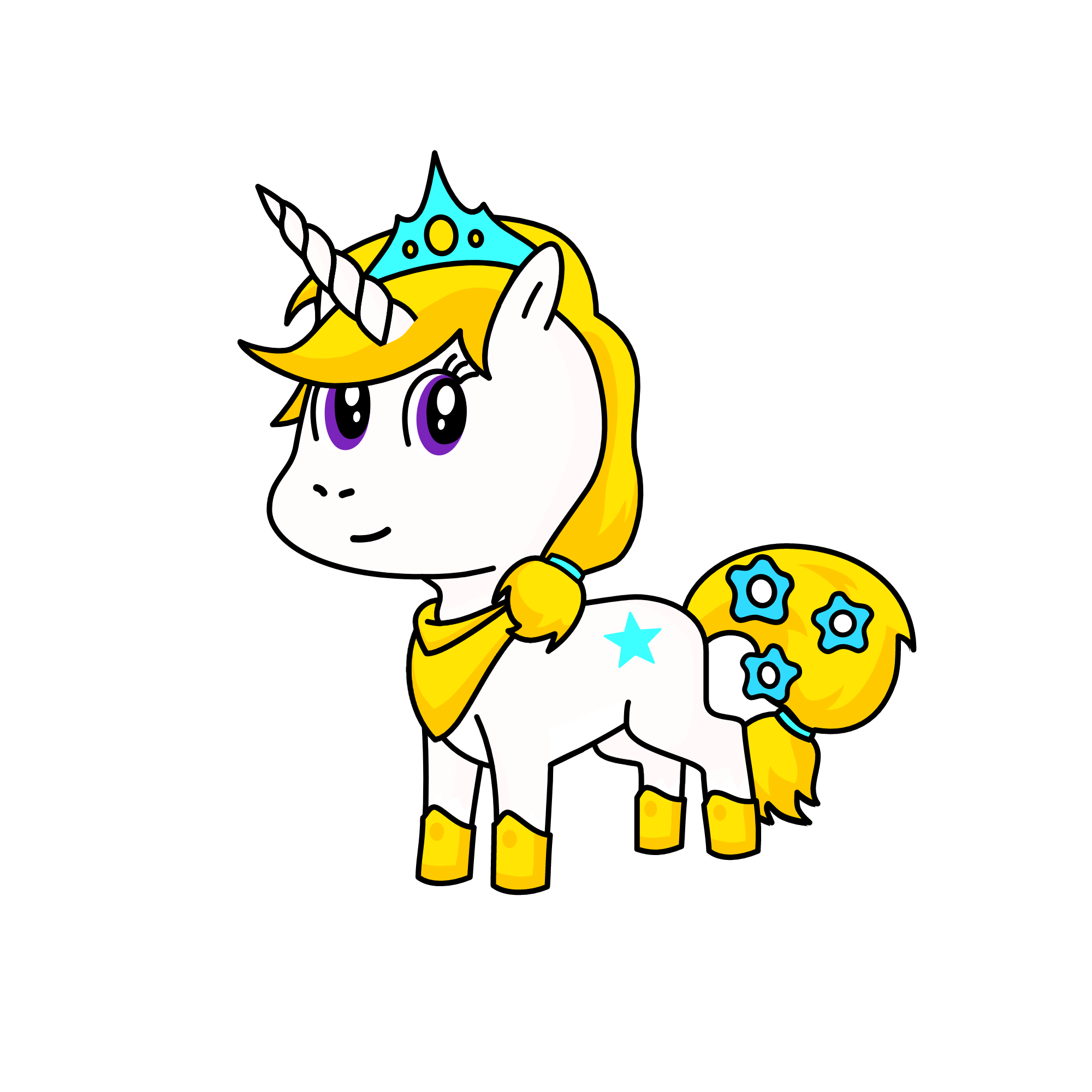 Scribble, the unicorn