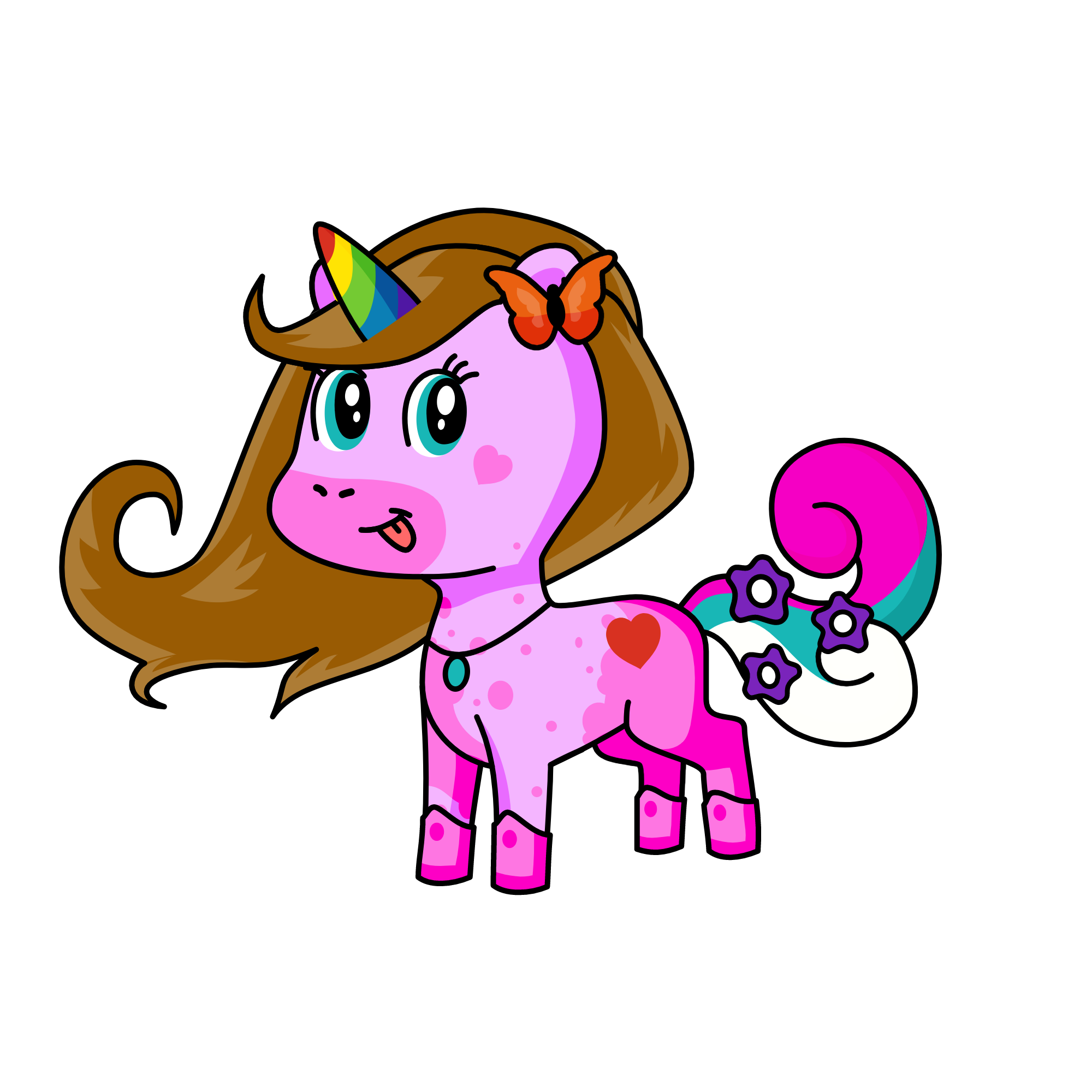 Rainbow Milly, the unicorn