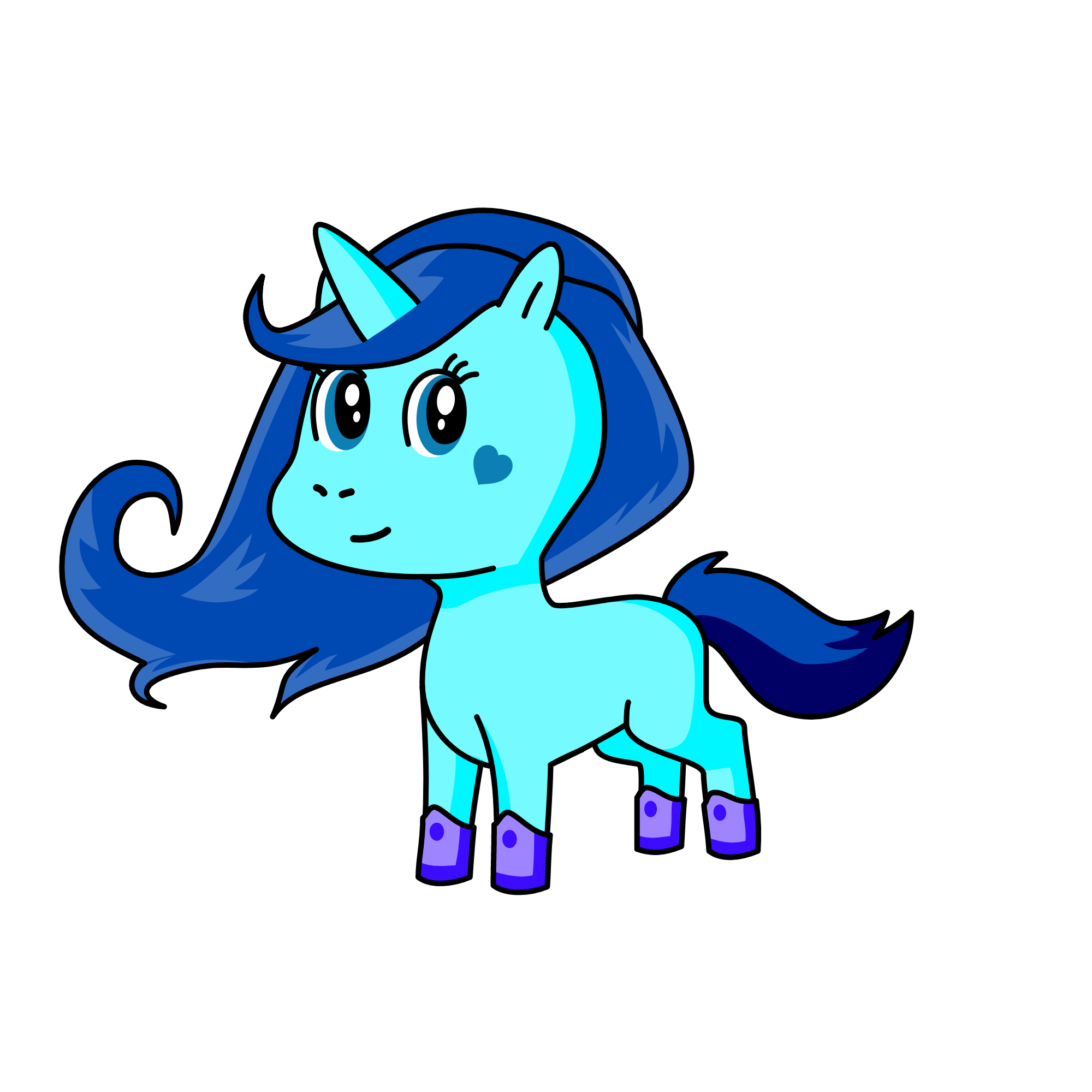 LA REINA AZUL, the unicorn