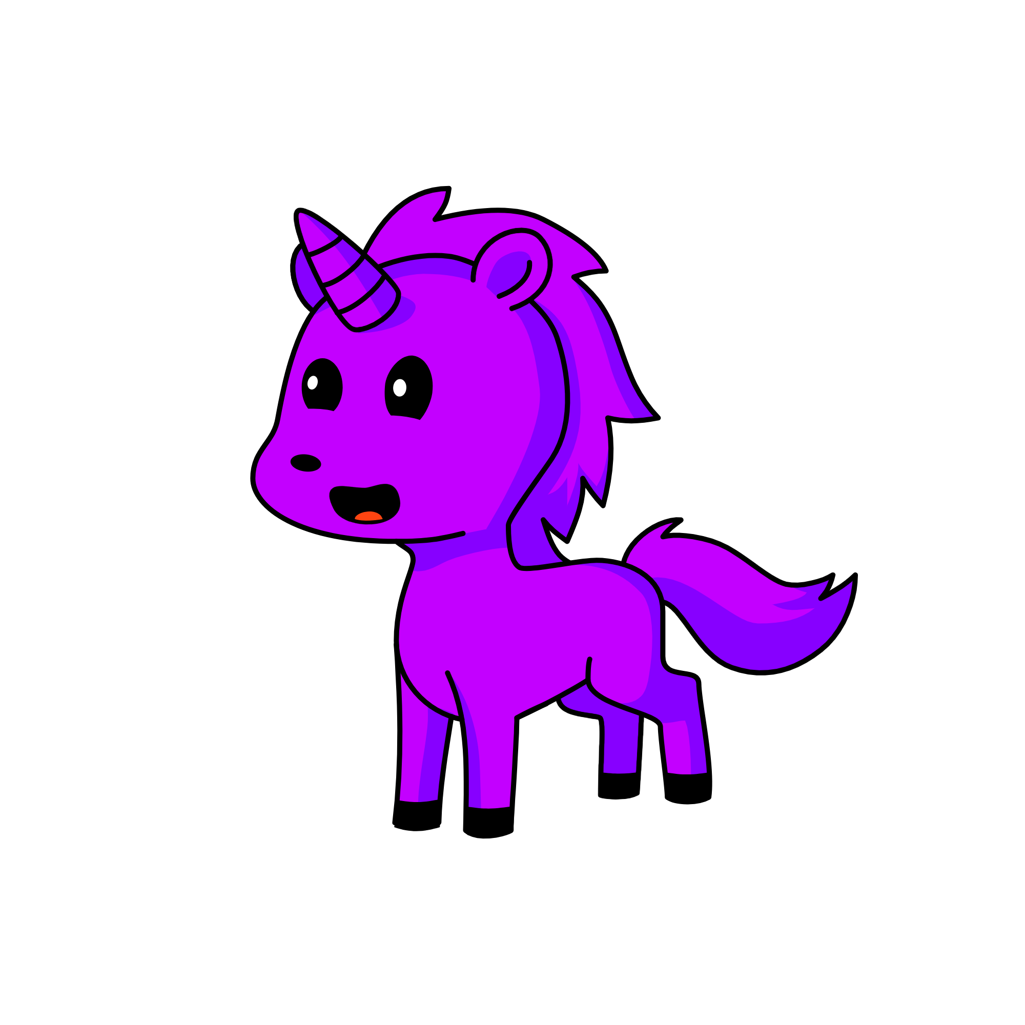 Purple, the unicorn