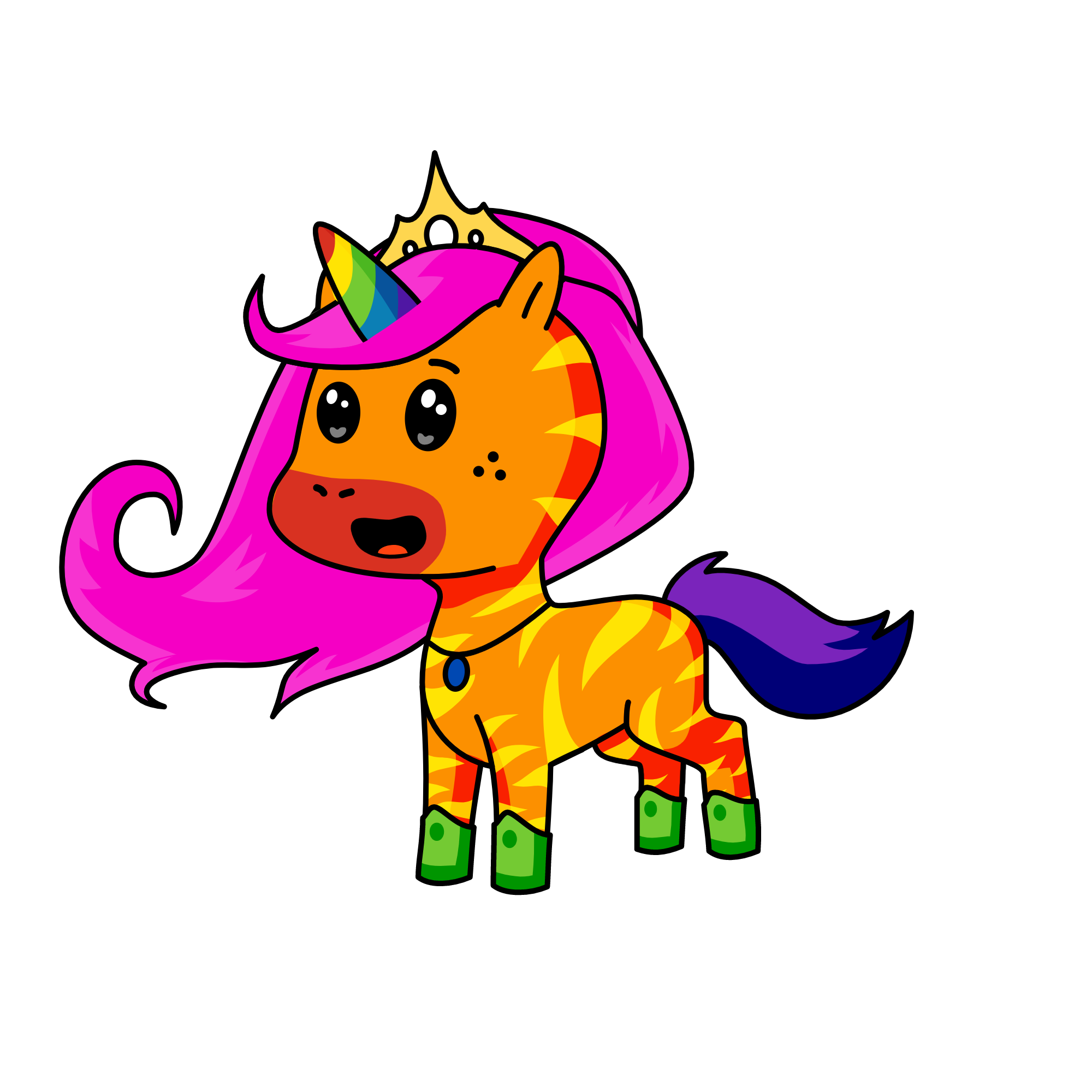 rianbow, the unicorn