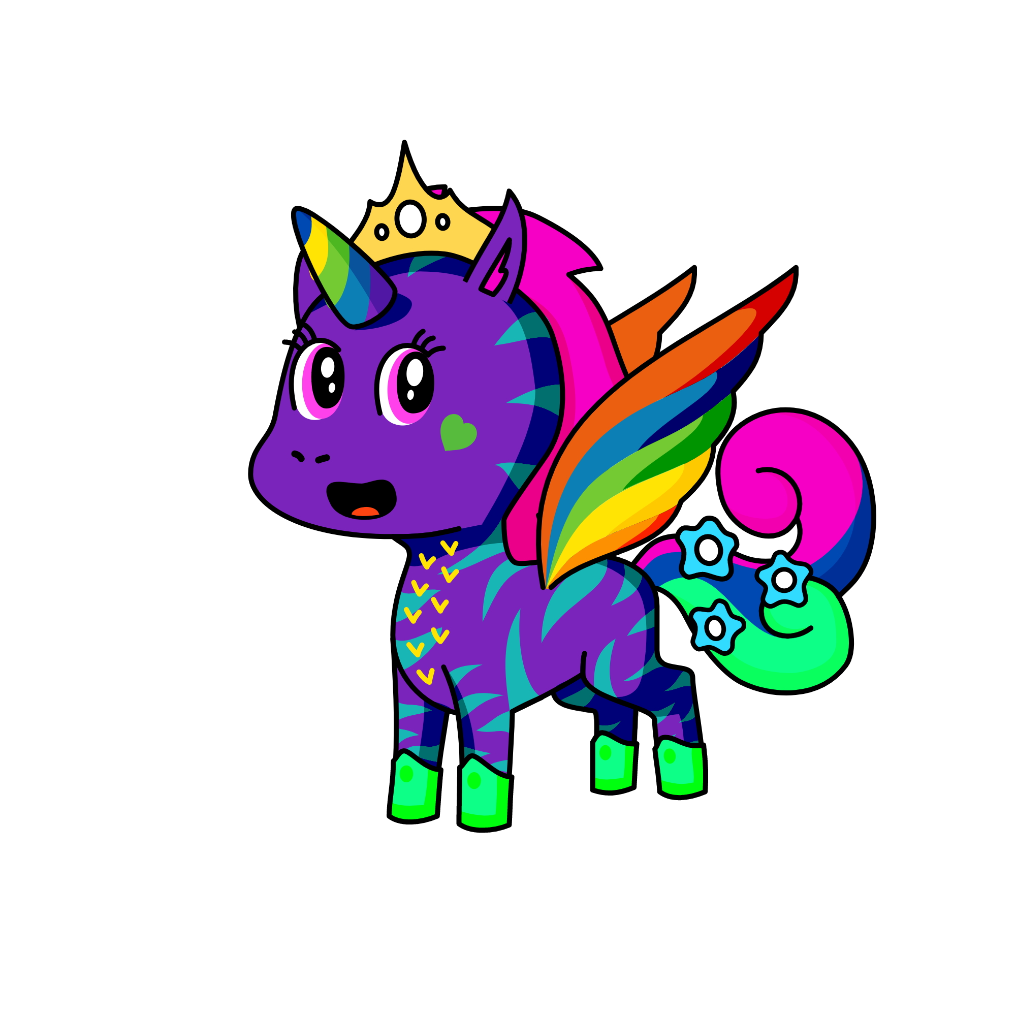 little crazy (dauter of litte miss crazy), the unicorn