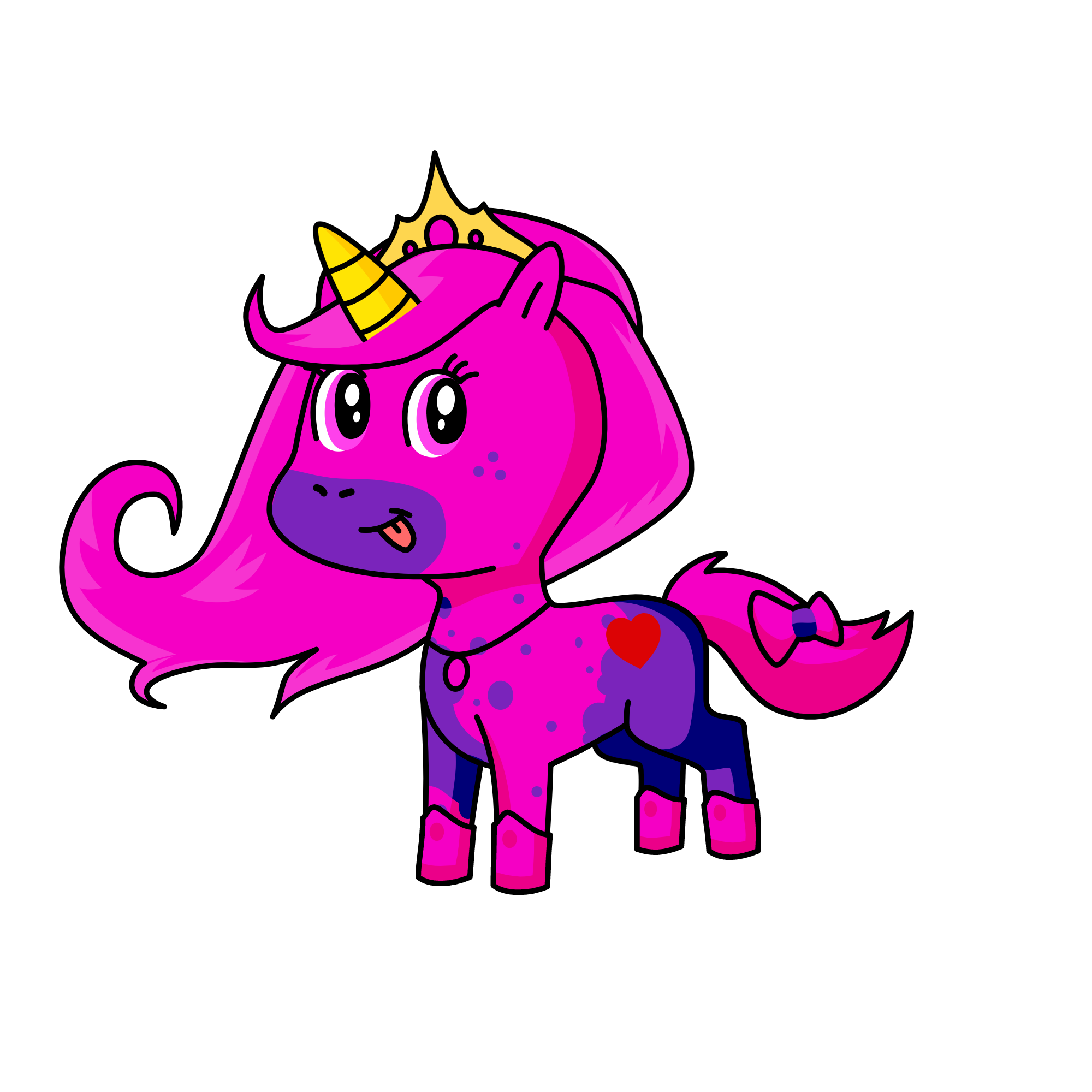 Queen Poppy, the unicorn