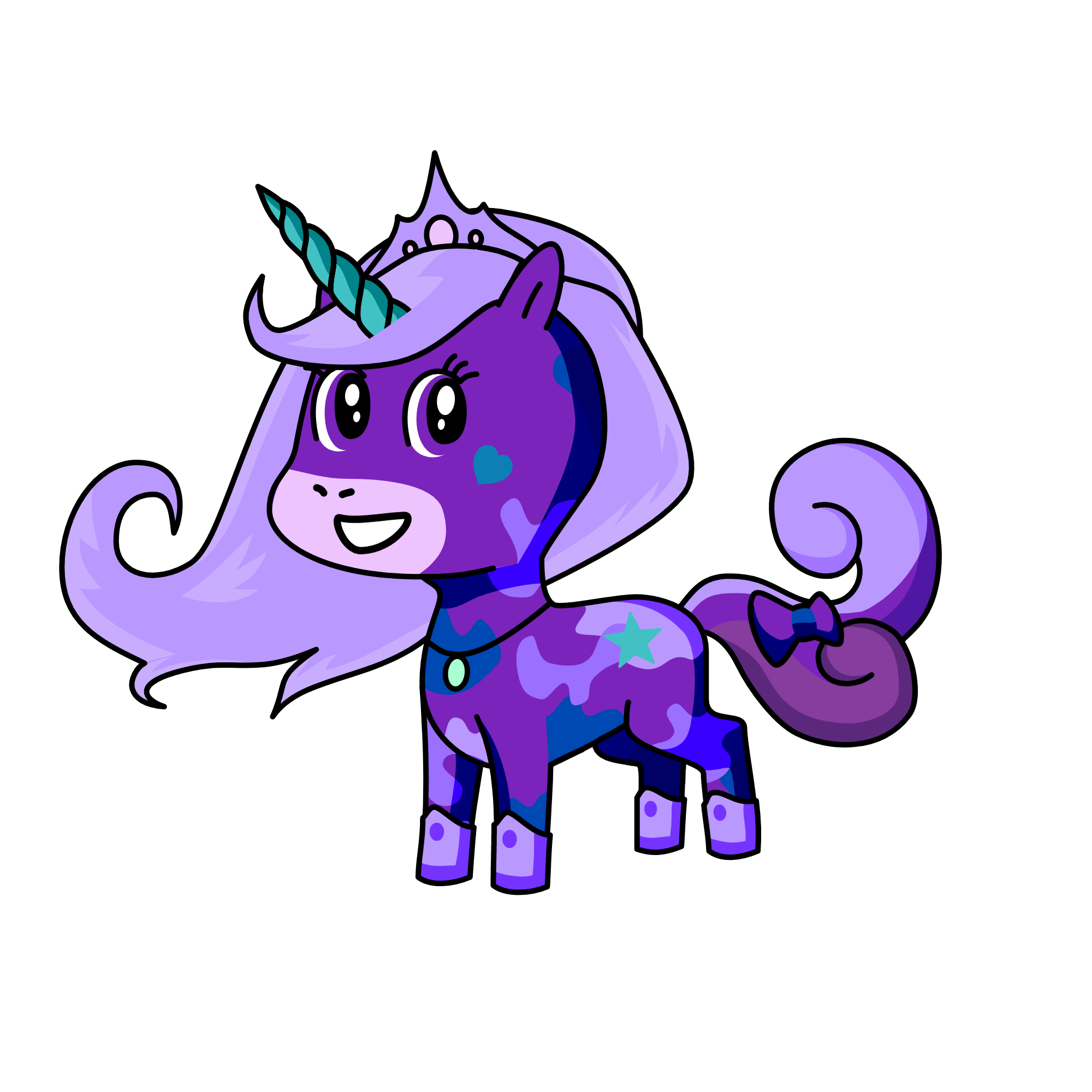 moonlight, the unicorn