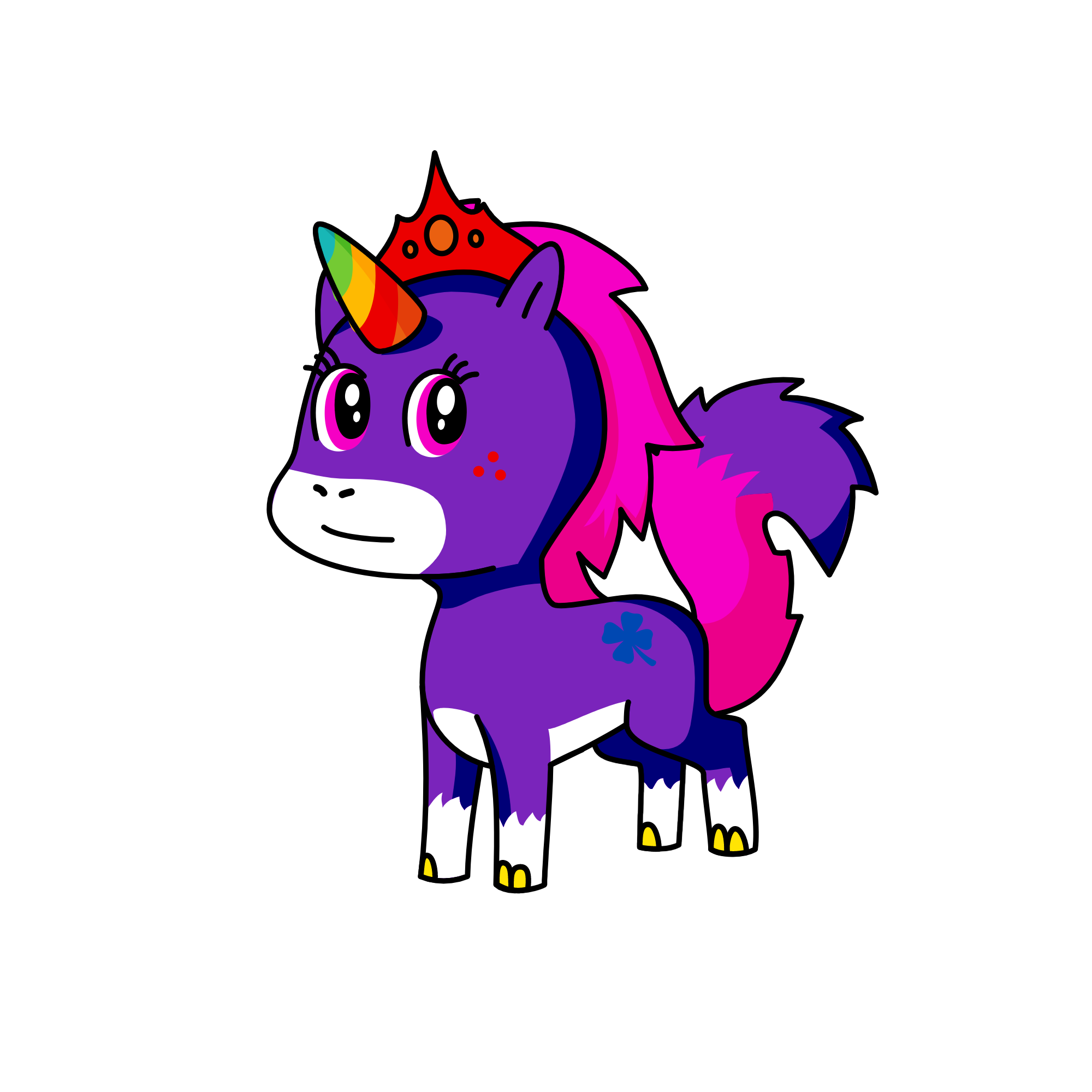 raining rainbow, the unicorn
