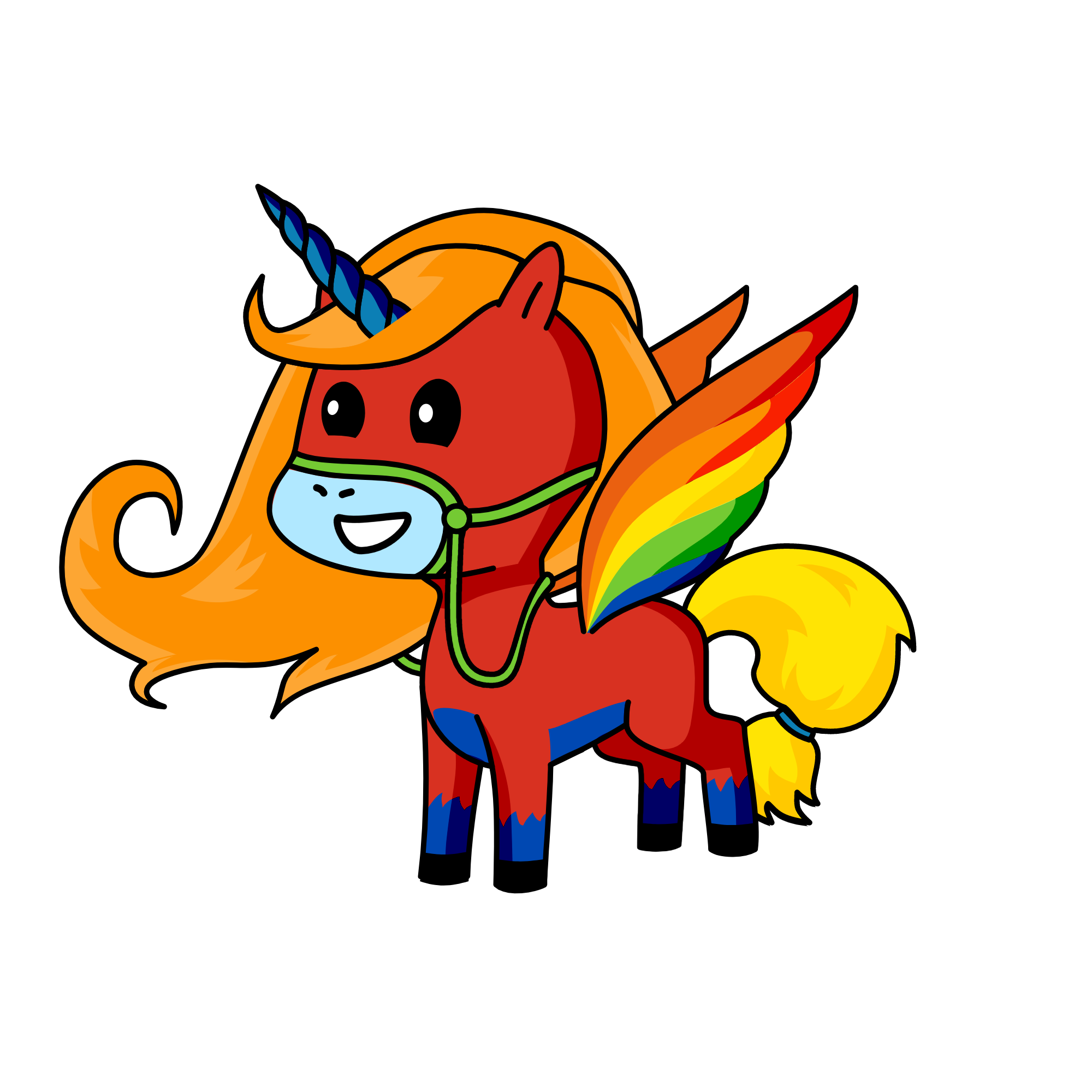 Queen. Rainbow, the unicorn