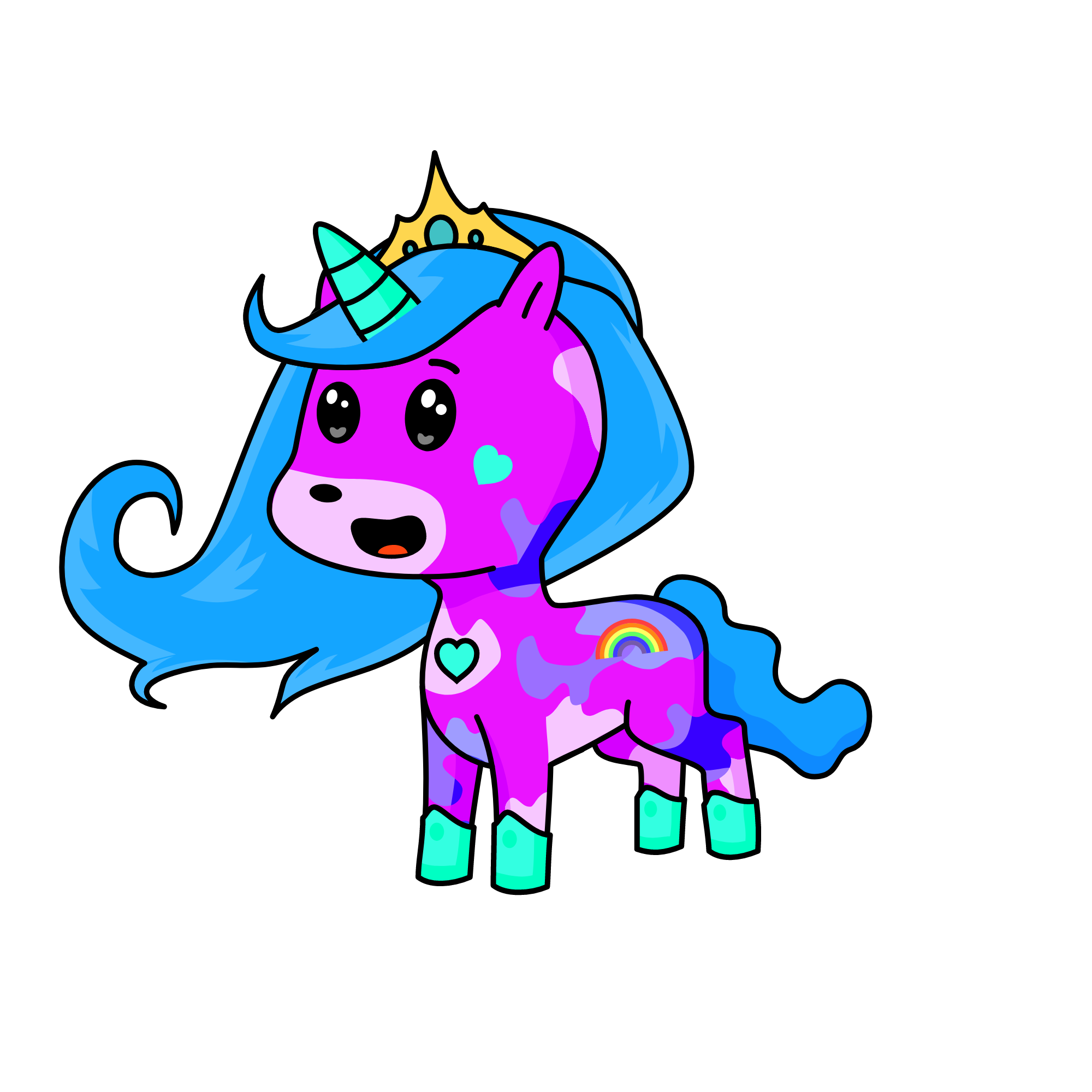 cute pugsly, the unicorn