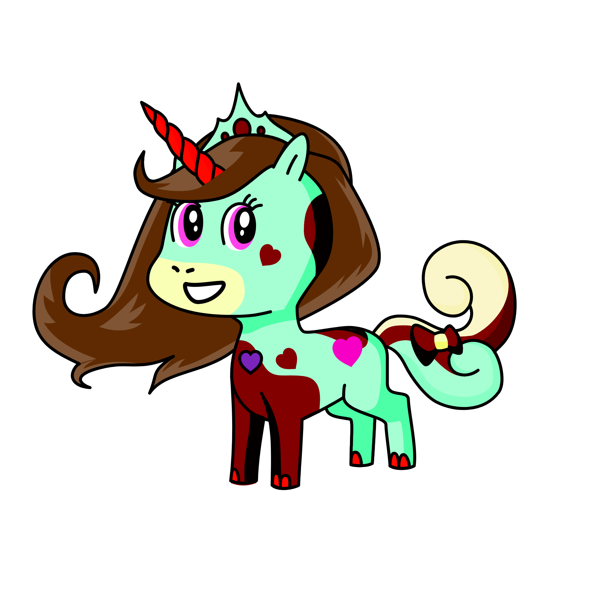 princess minty chocolate, the unicorn