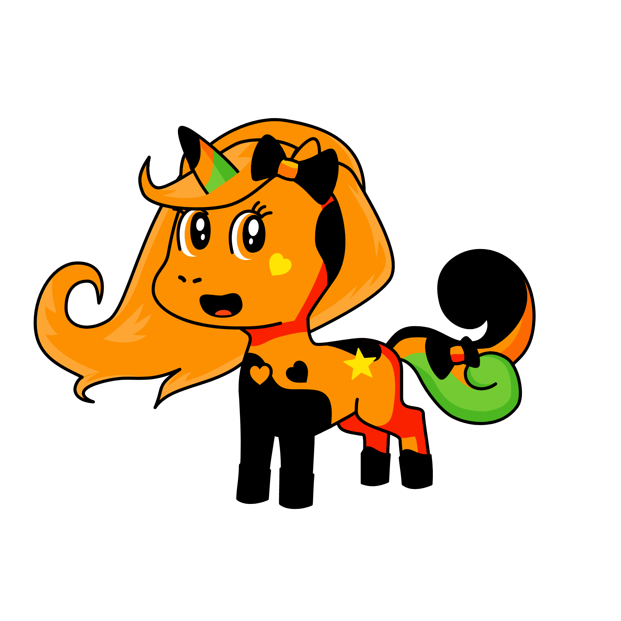 Sunset, the unicorn