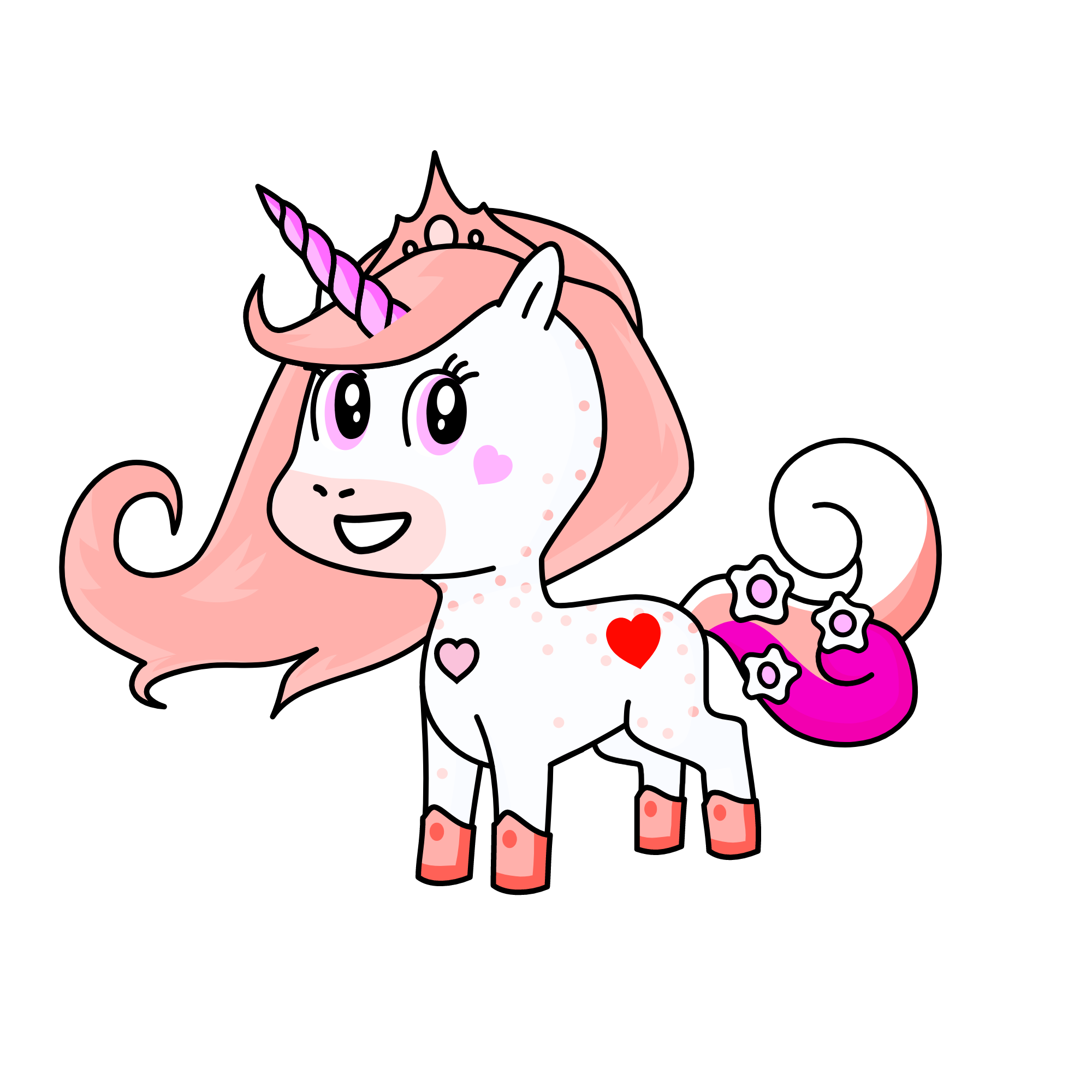Princess pinky coral, the unicorn