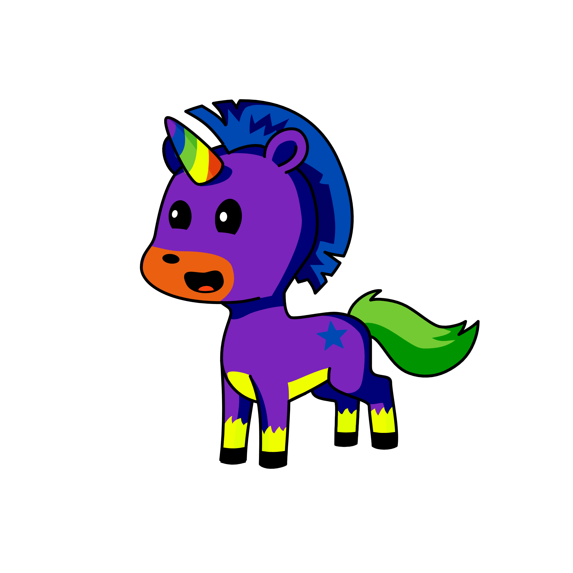 Rain... but backwards, the unicorn