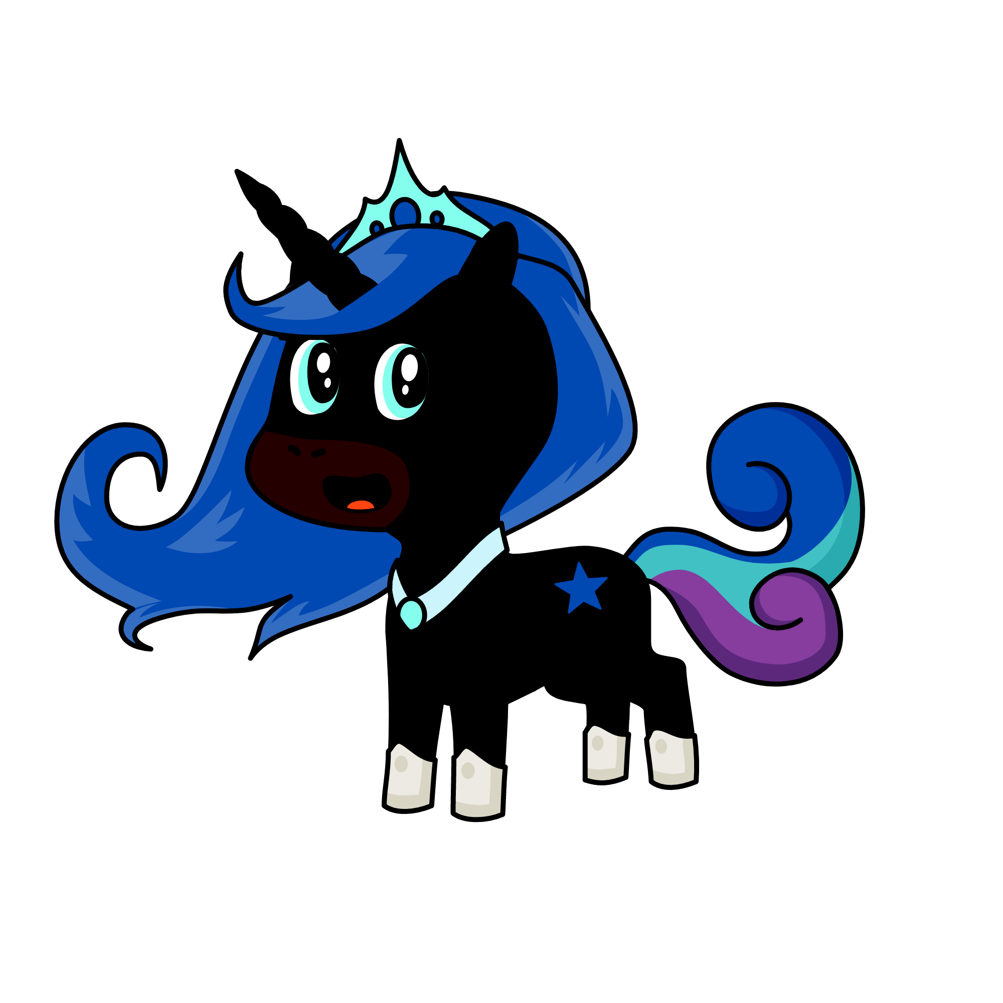 nightmare moon queen of the night, the unicorn