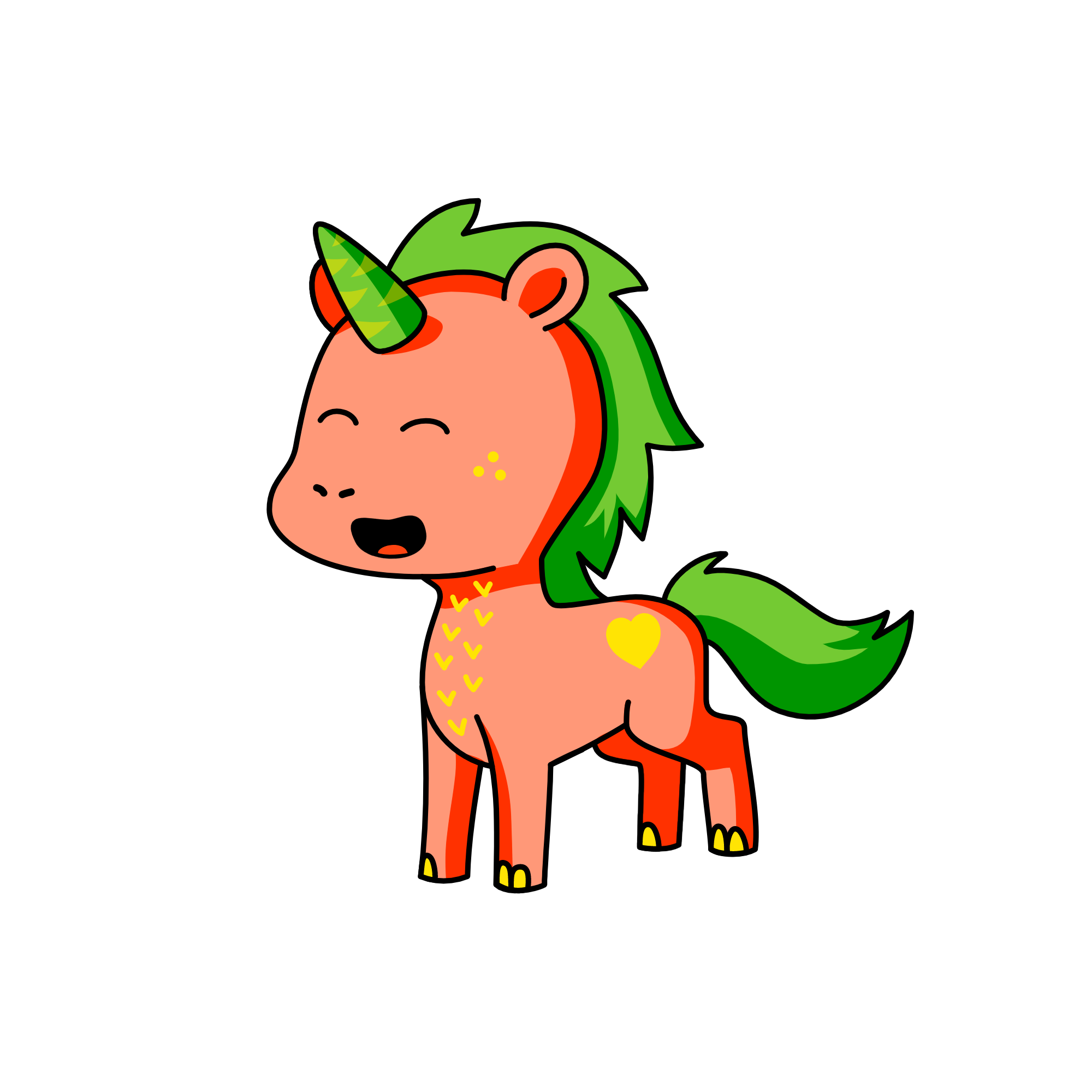 Strawberry, the unicorn