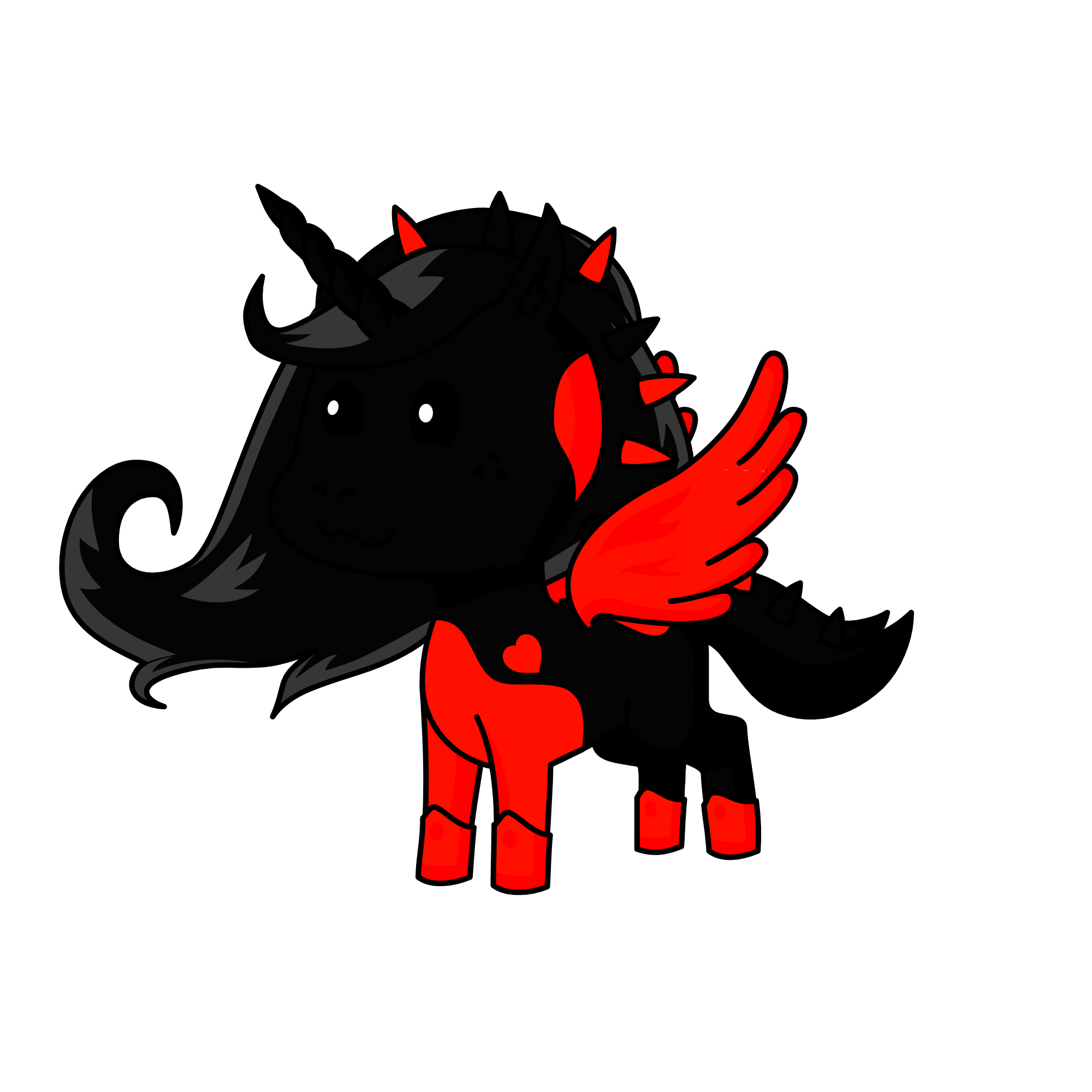 Queen of darkness Aka bloody marys pony, the unicorn