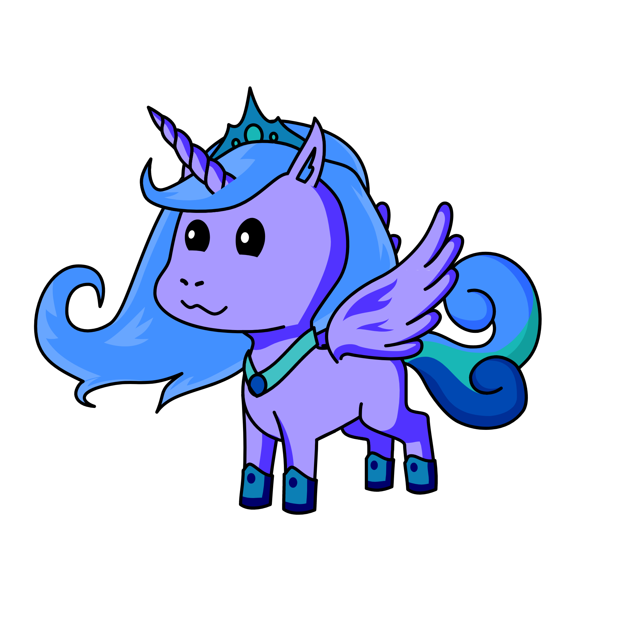 Snow Queen Glashre, the unicorn