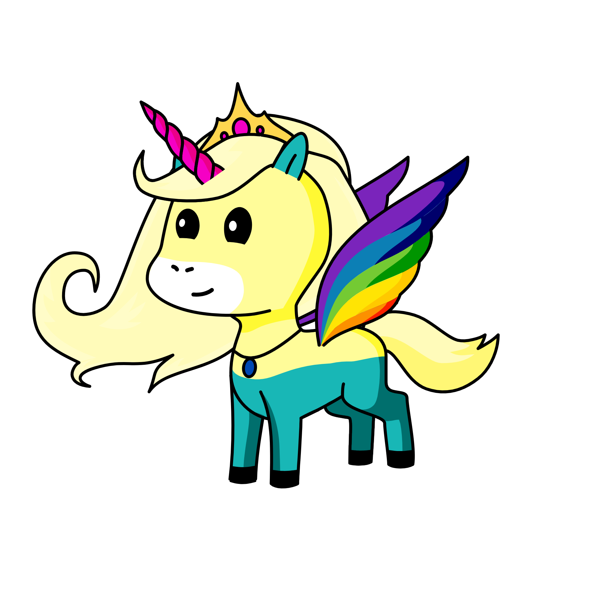 Cinderella, the unicorn