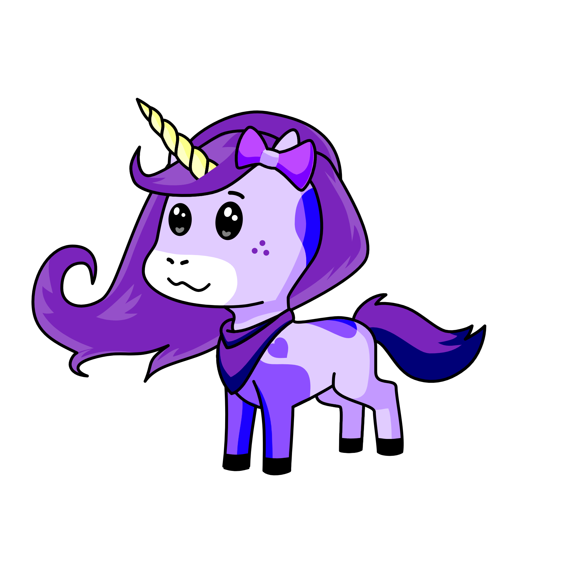 Purple, the unicorn