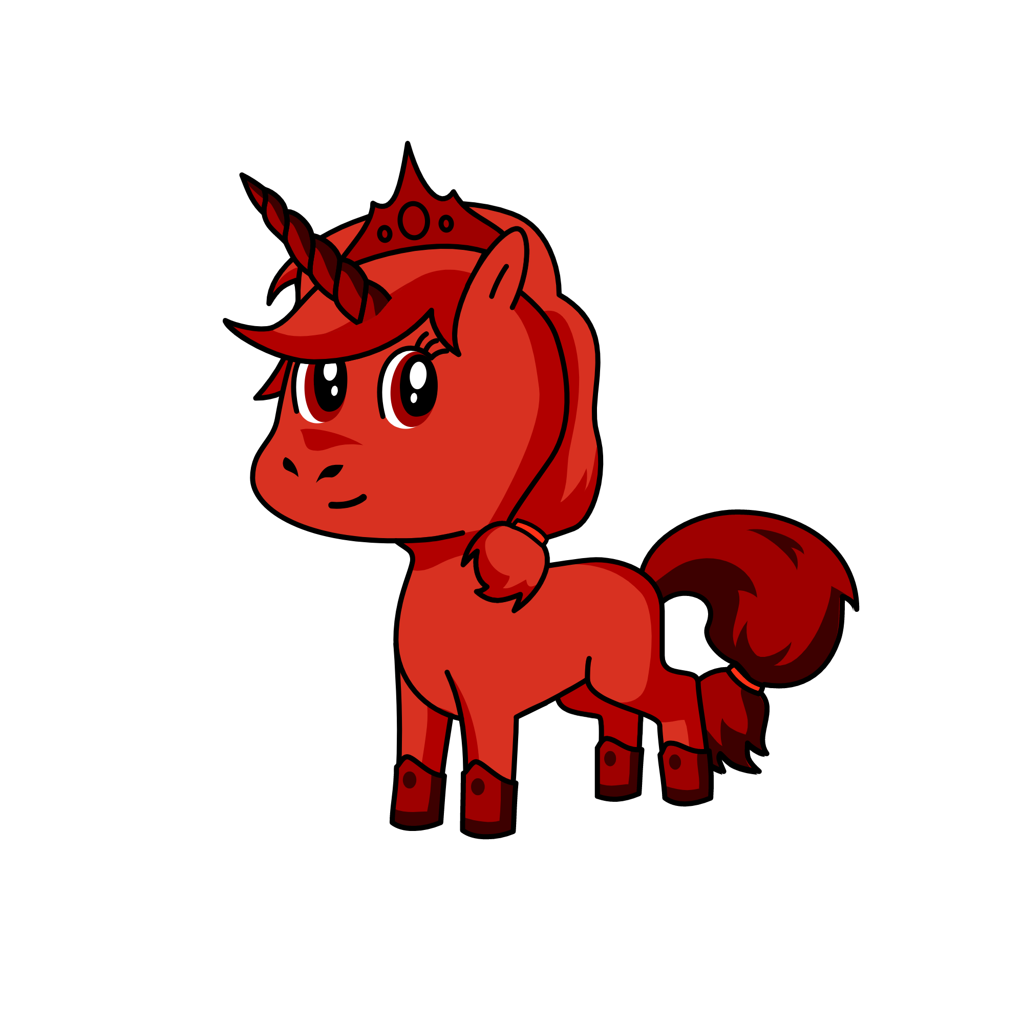 red, the unicorn