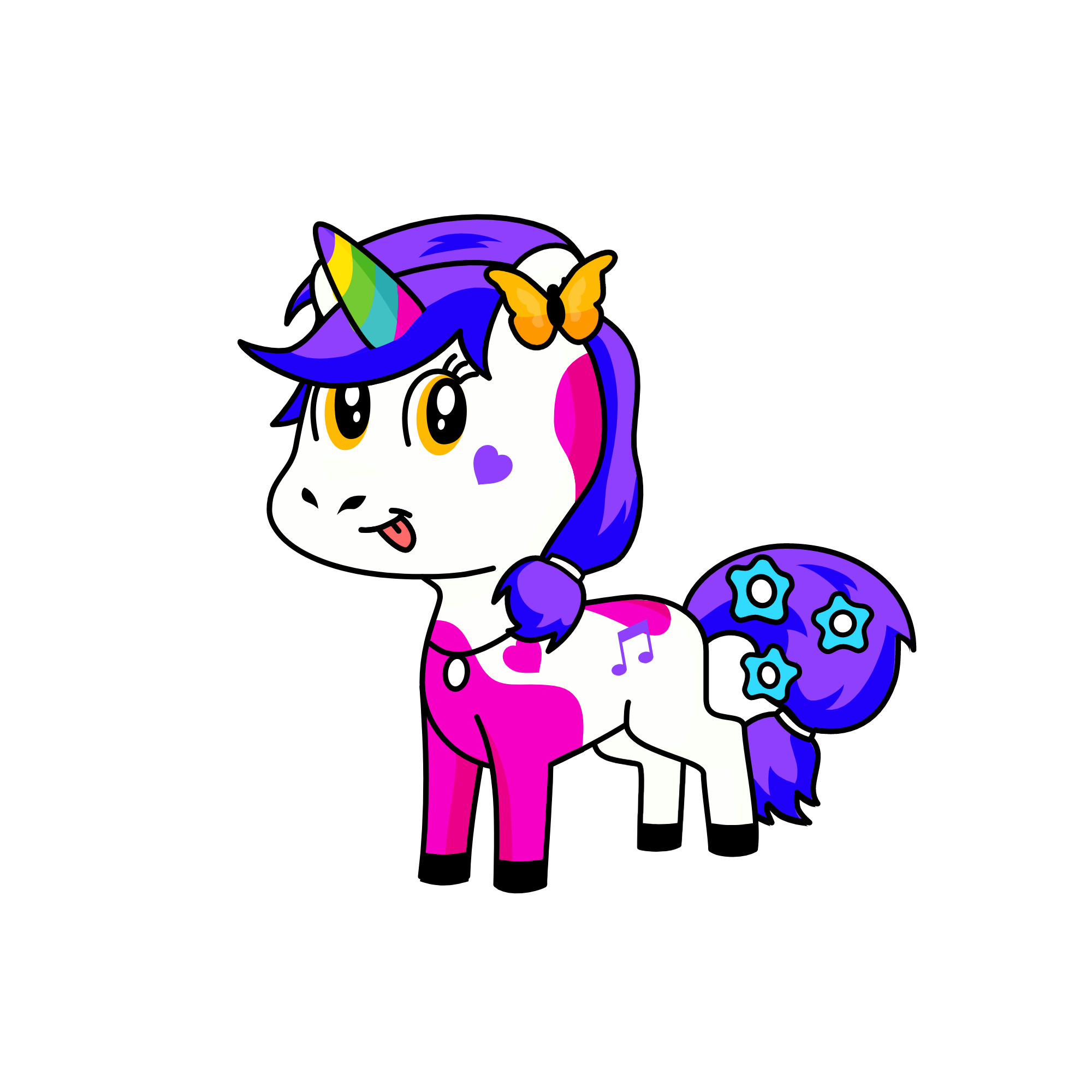 Cutie rose, the unicorn