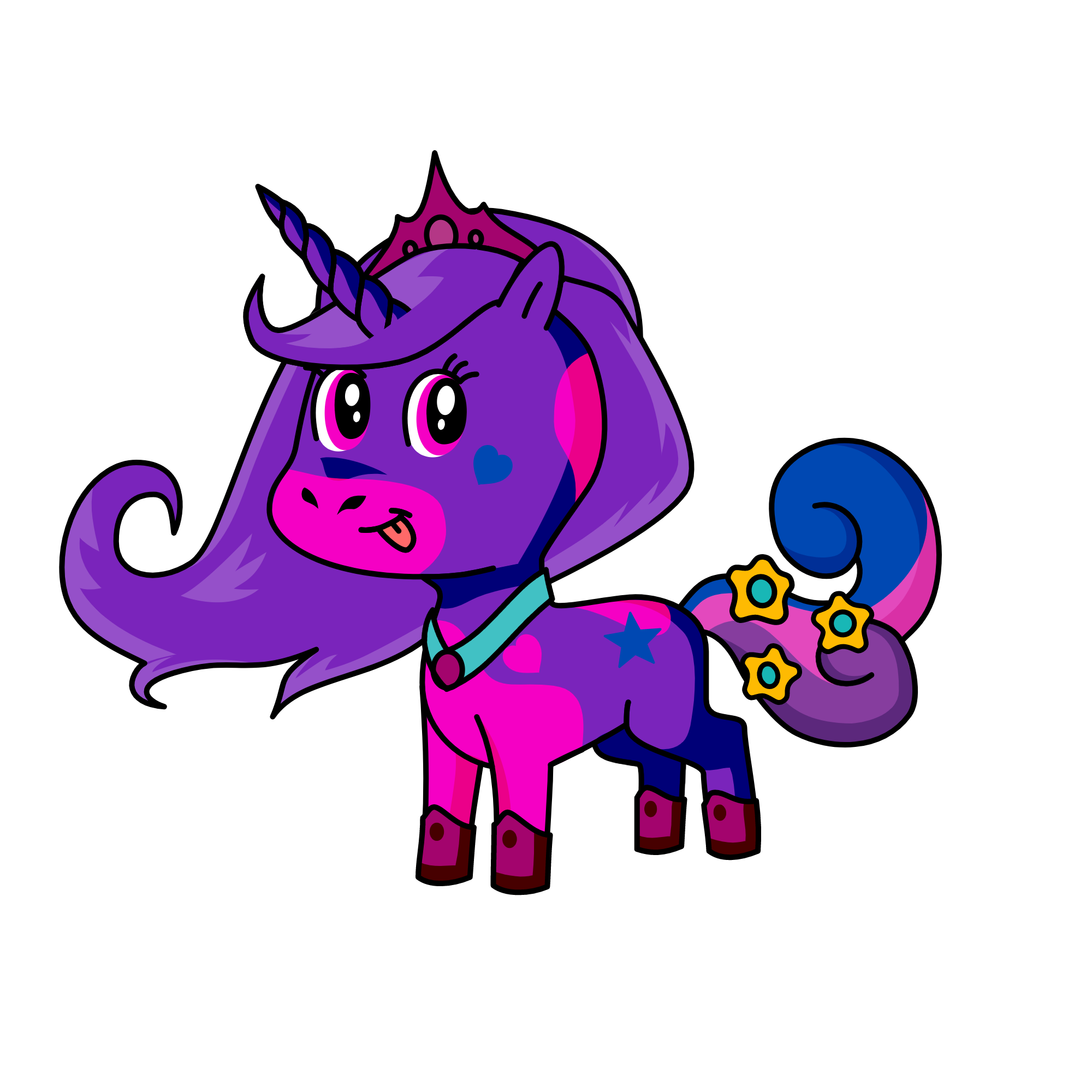 Purplete, the unicorn