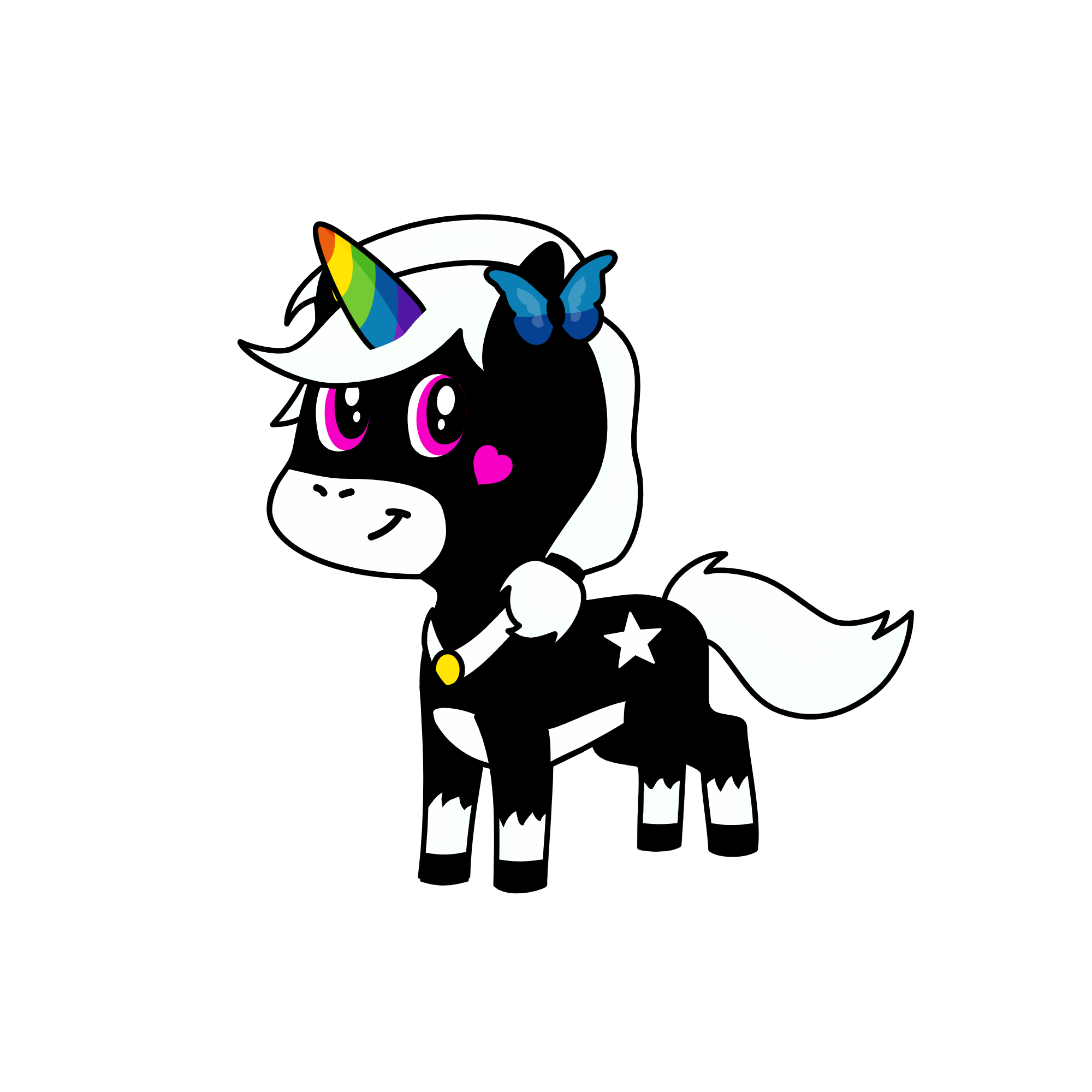 Blackie, the unicorn