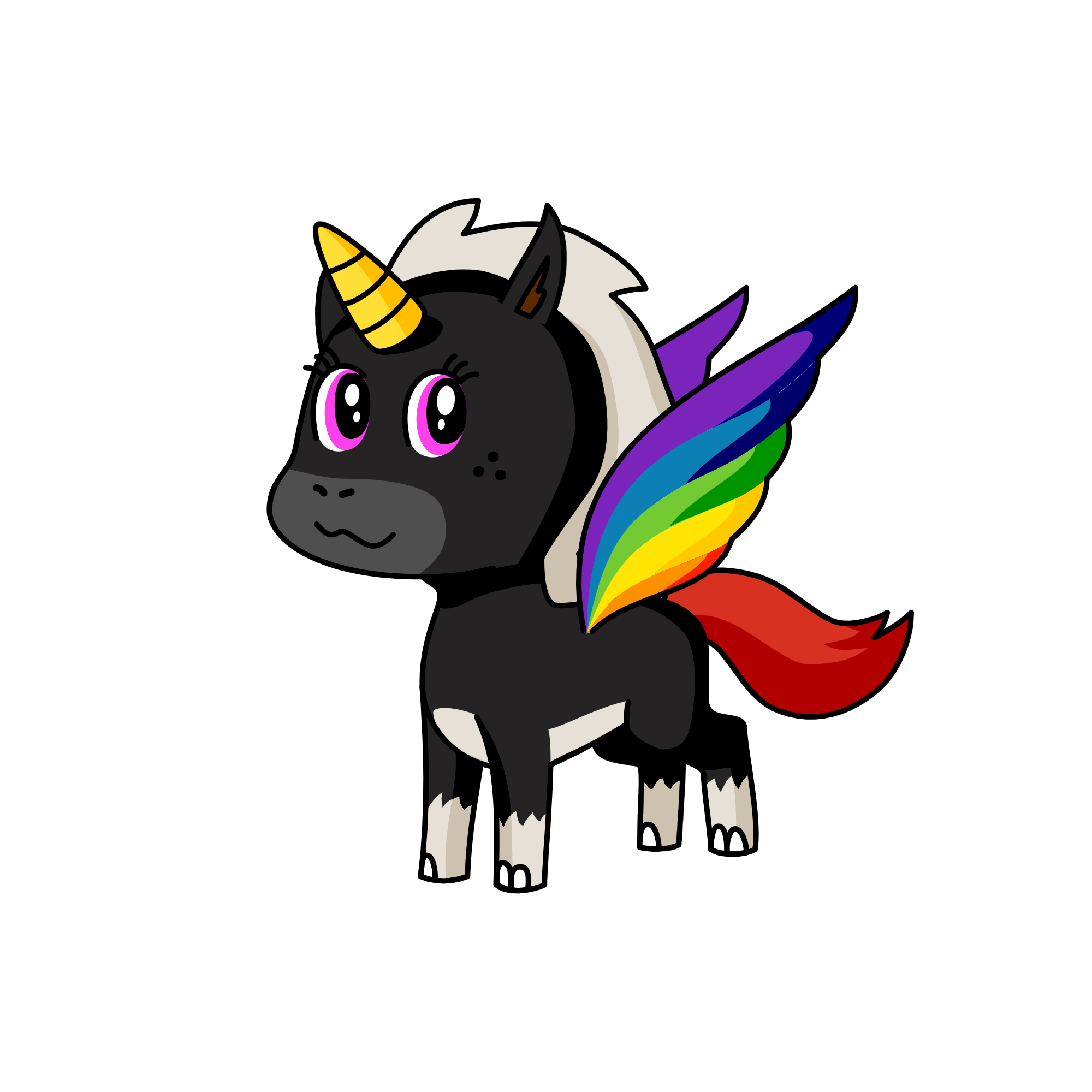 rainbows 8 unicorns on demnand www\\ cornify com, the unicorn
