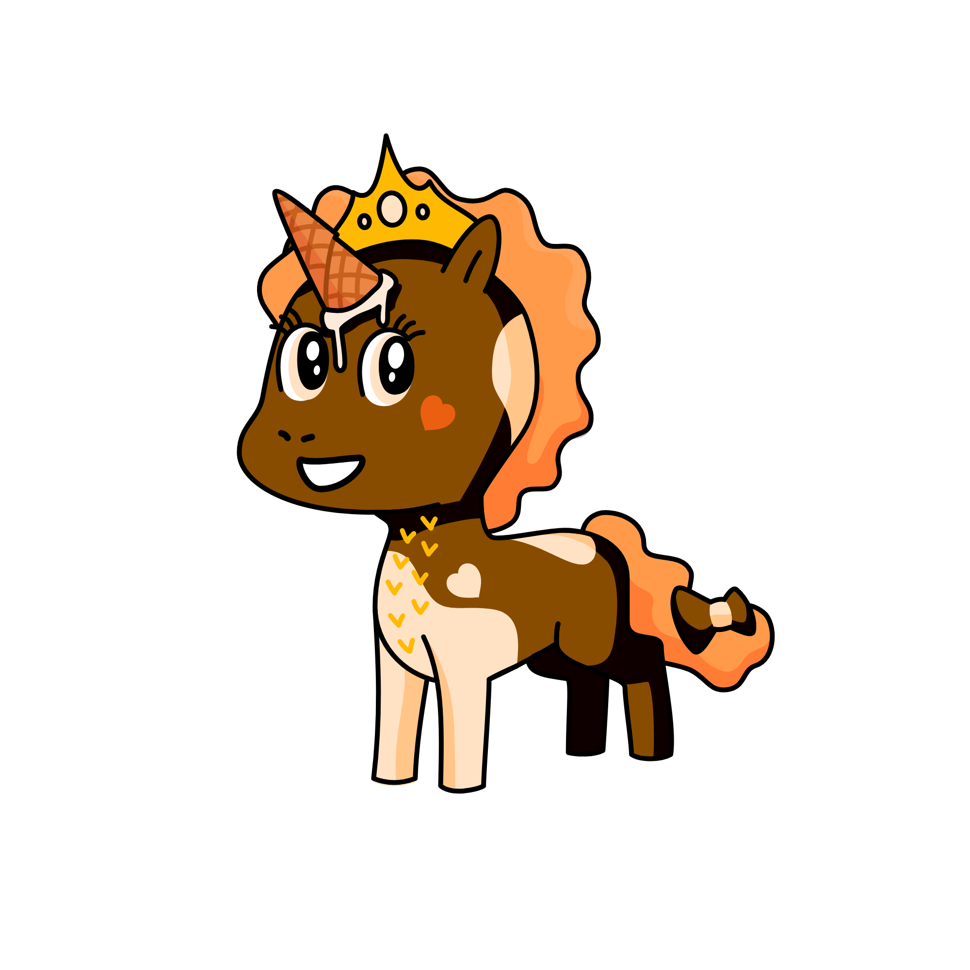 milk chocolate with cinnamon & white ice-cream, the unicorn