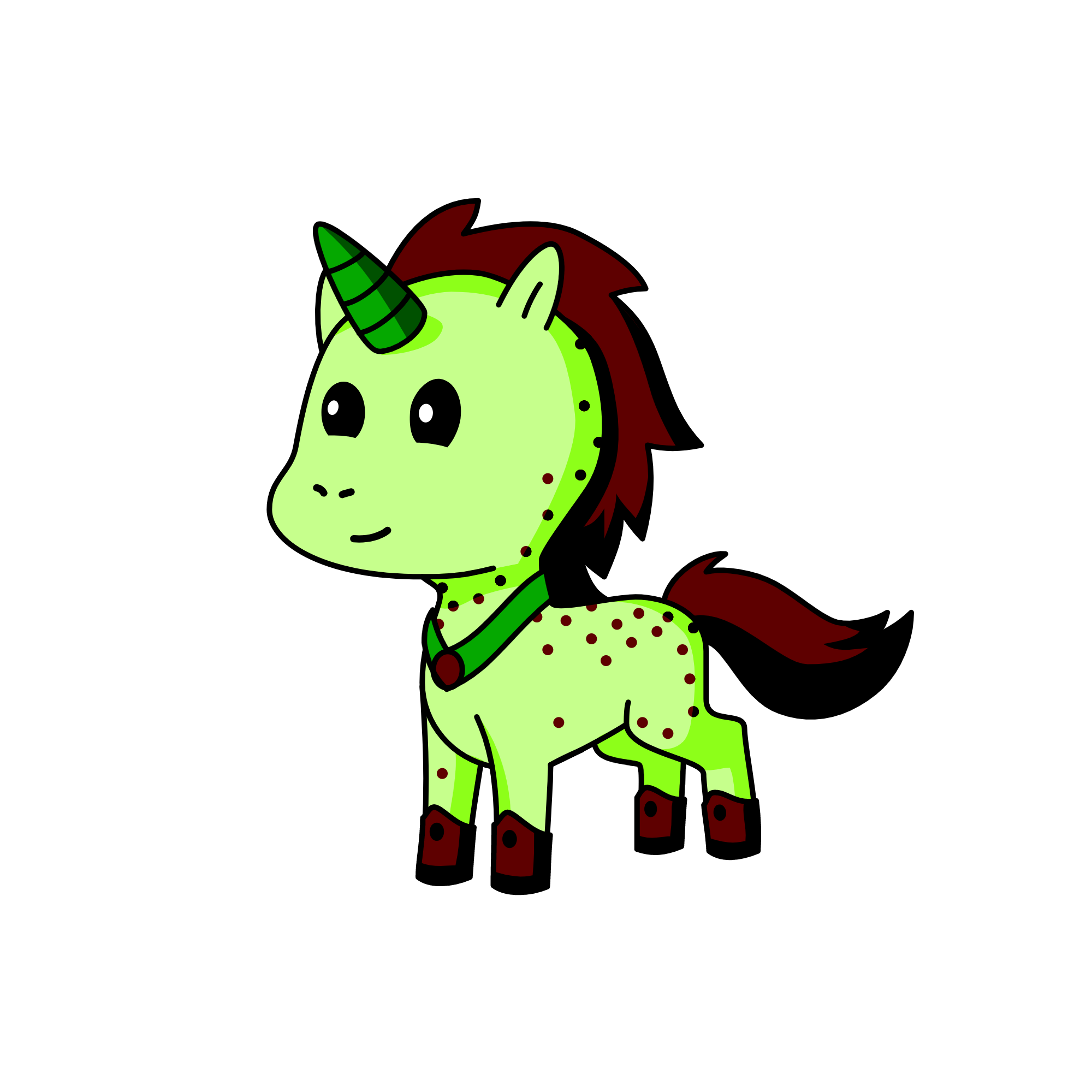 Mint Chocolate Chip, the unicorn