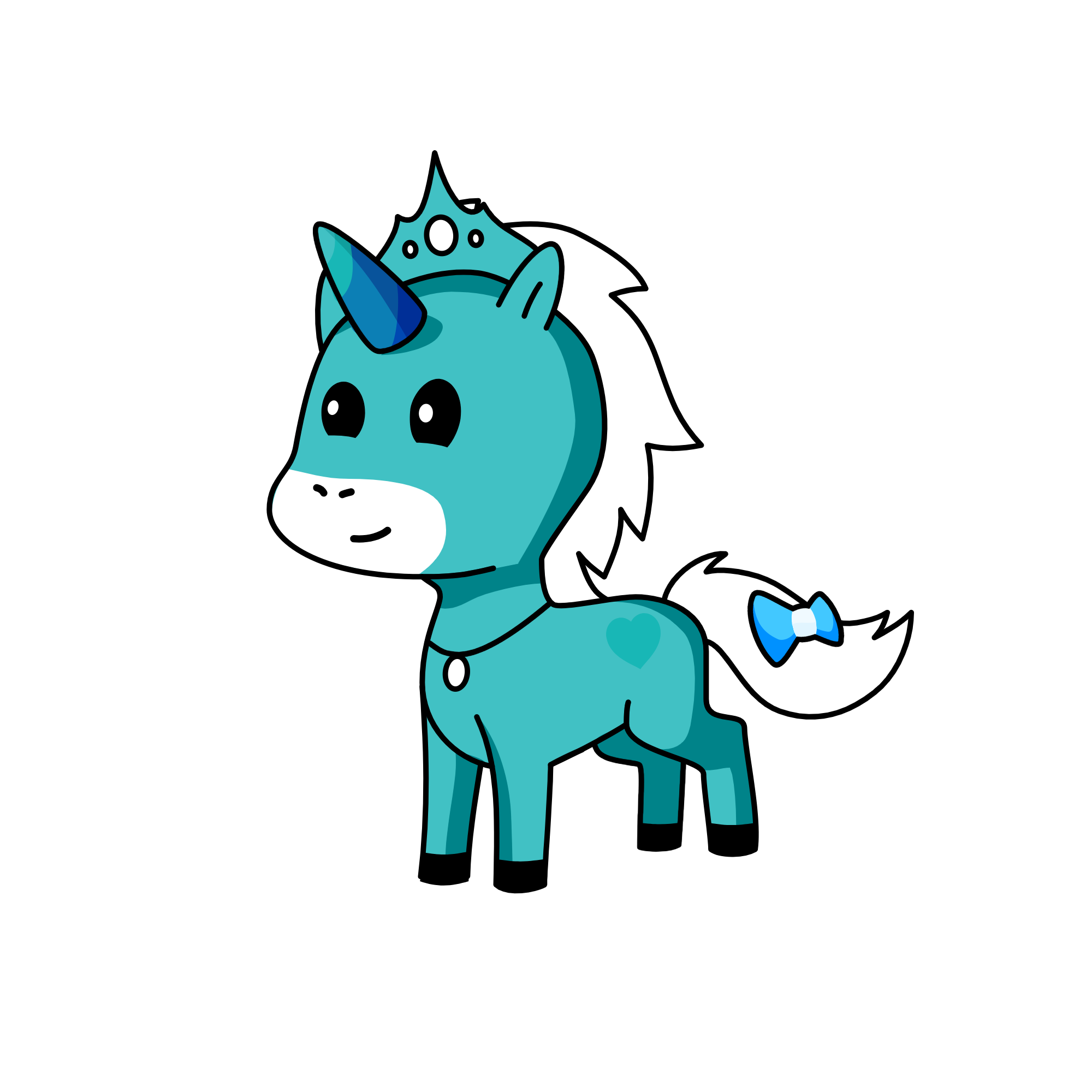 Queen of snow, the unicorn
