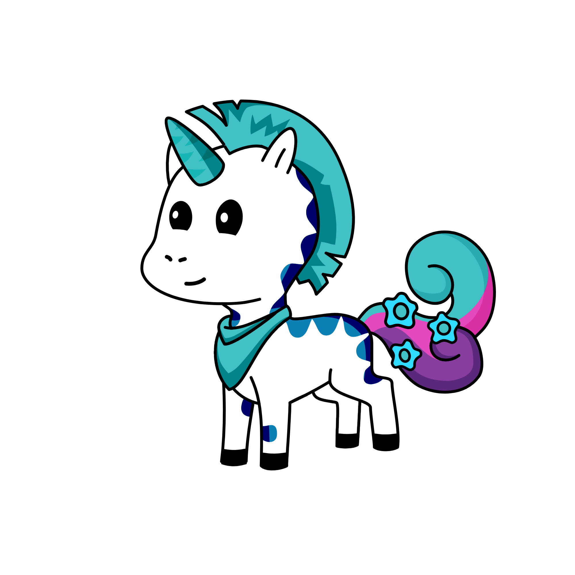 cute, the unicorn