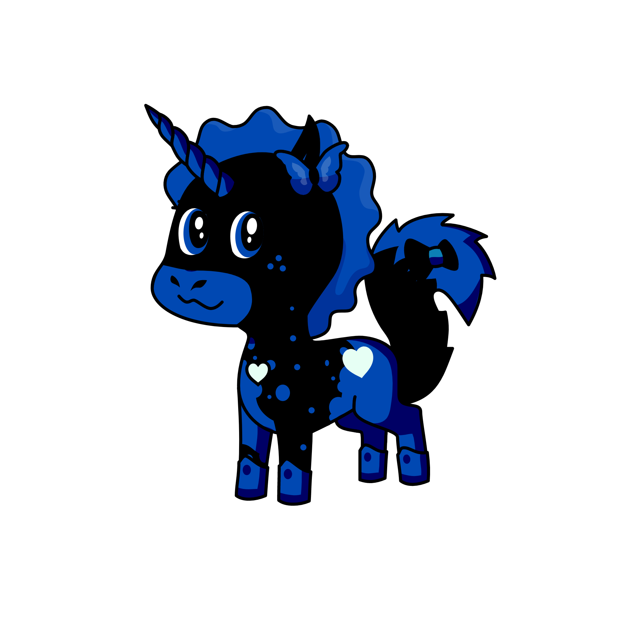 night sky, the unicorn