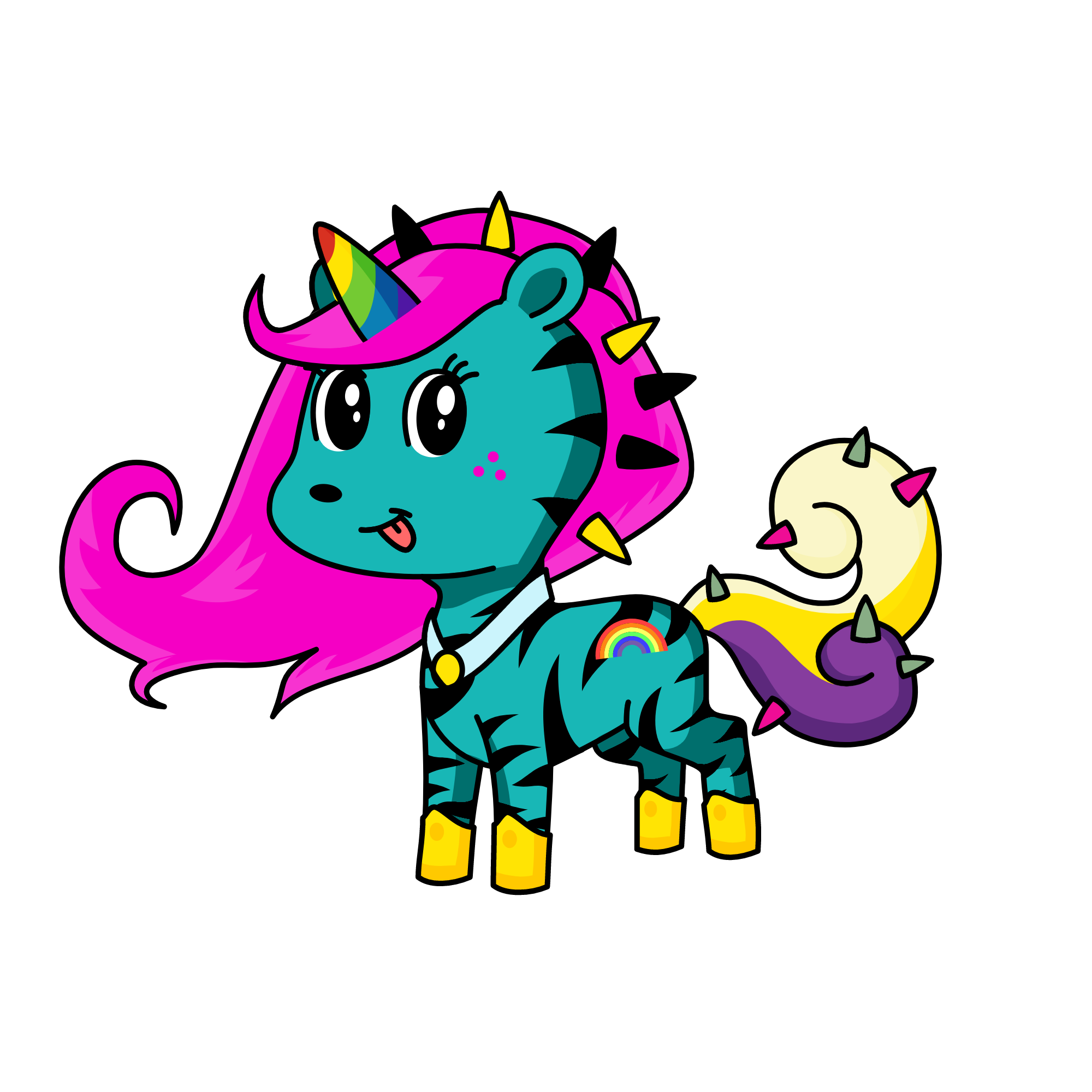 ROCKY RAVEN, the unicorn