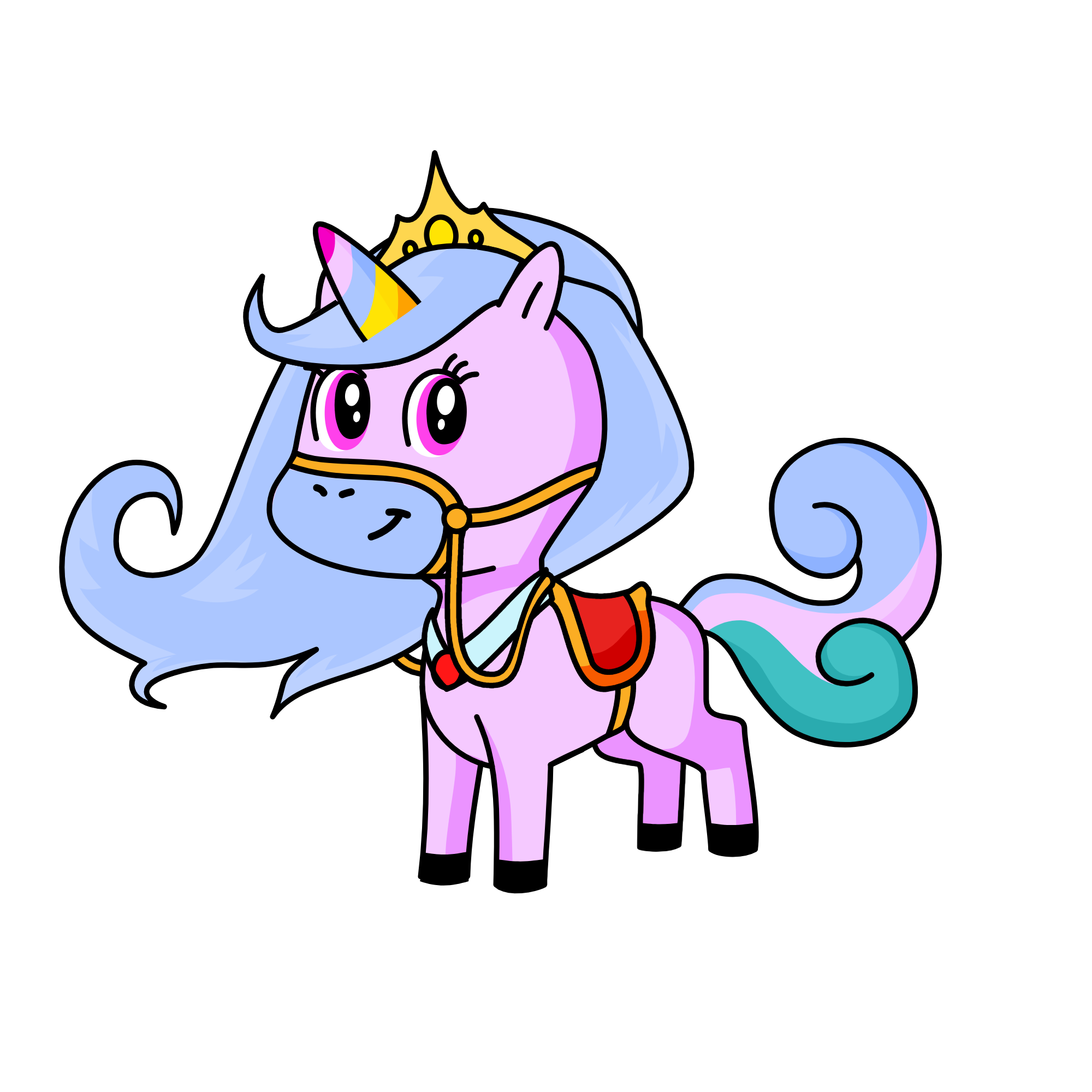 Princess of the woods , the unicorn