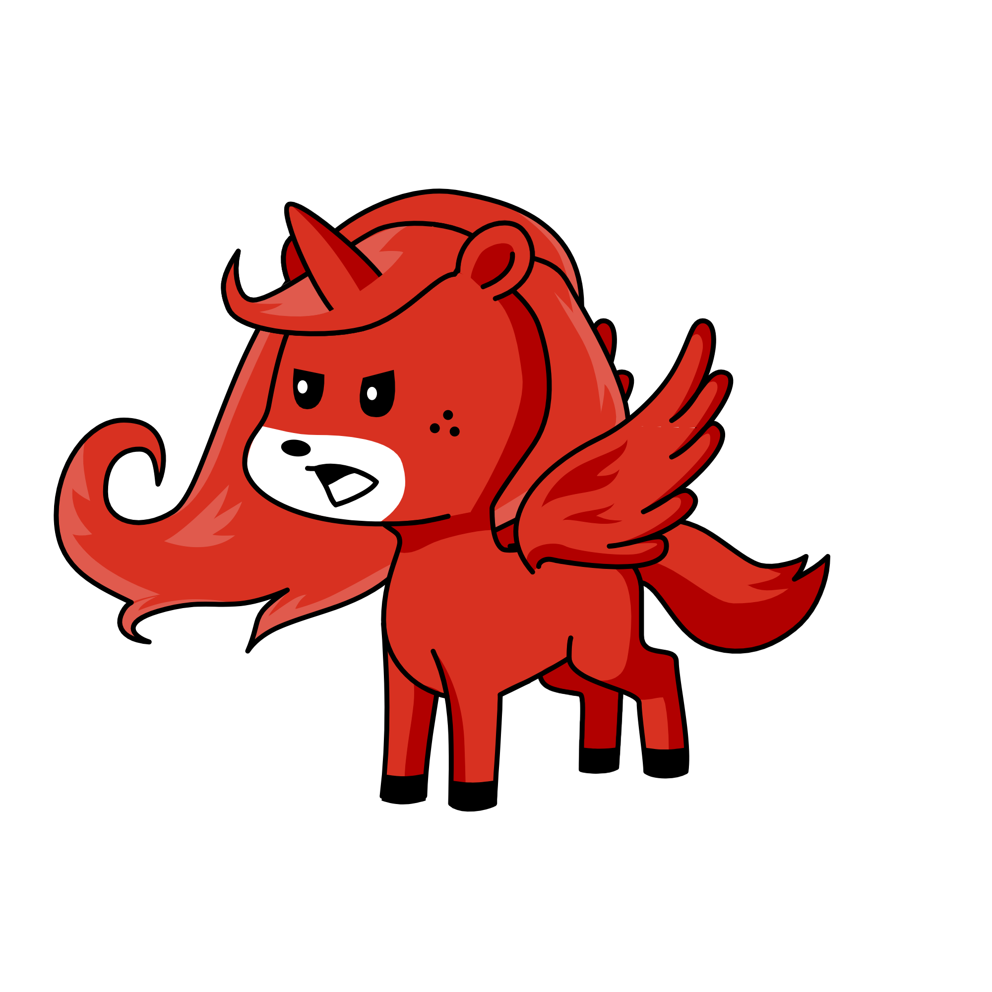 Angry, the unicorn