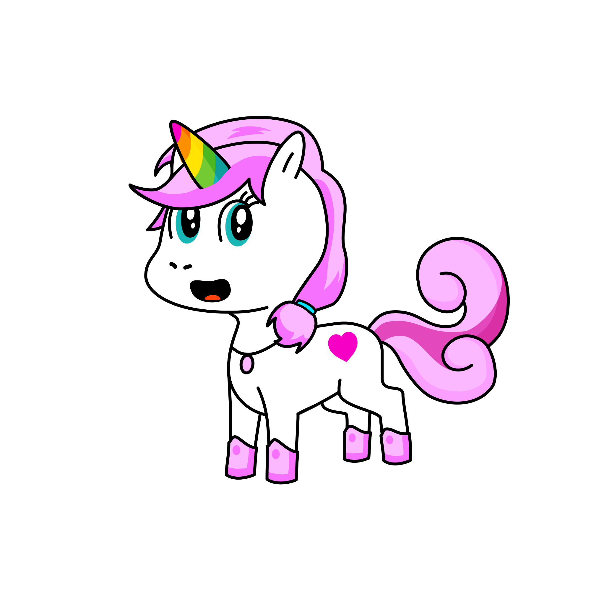Bubbles, the unicorn