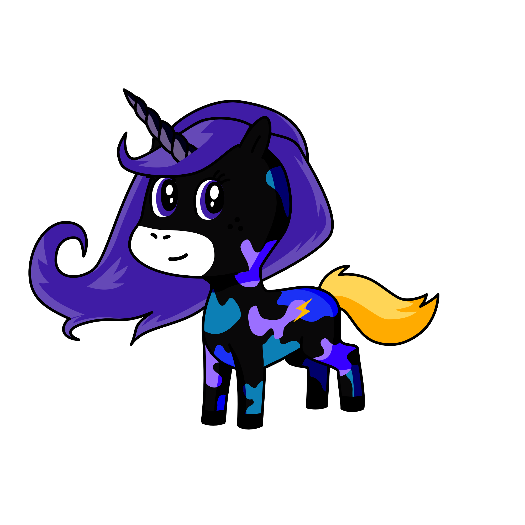 Evil Queen, the unicorn