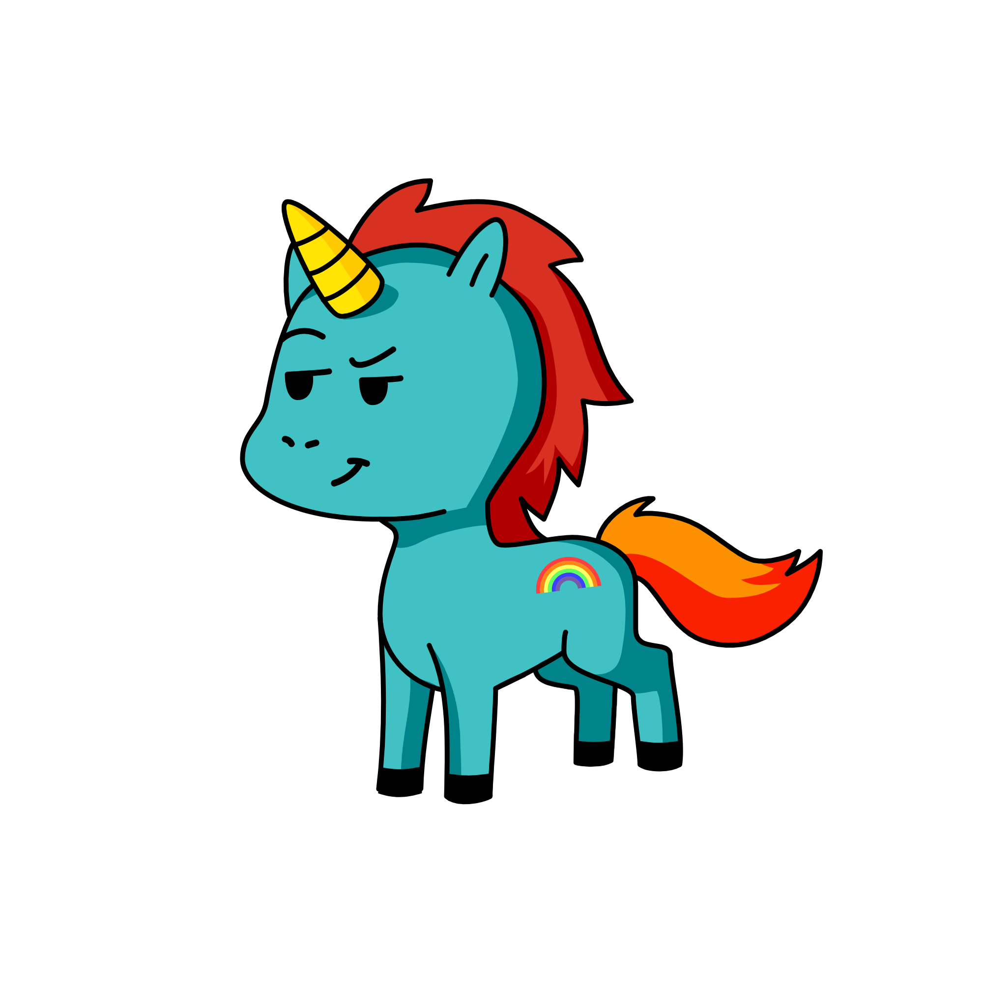 Rainbow Dash, the unicorn