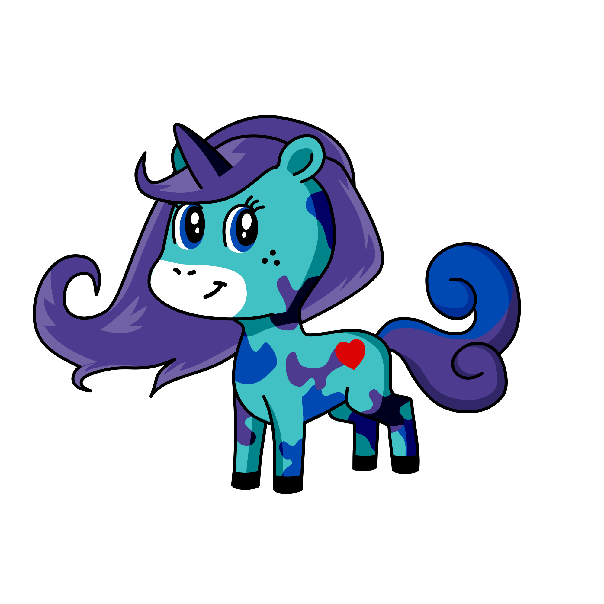 moonlight, the unicorn