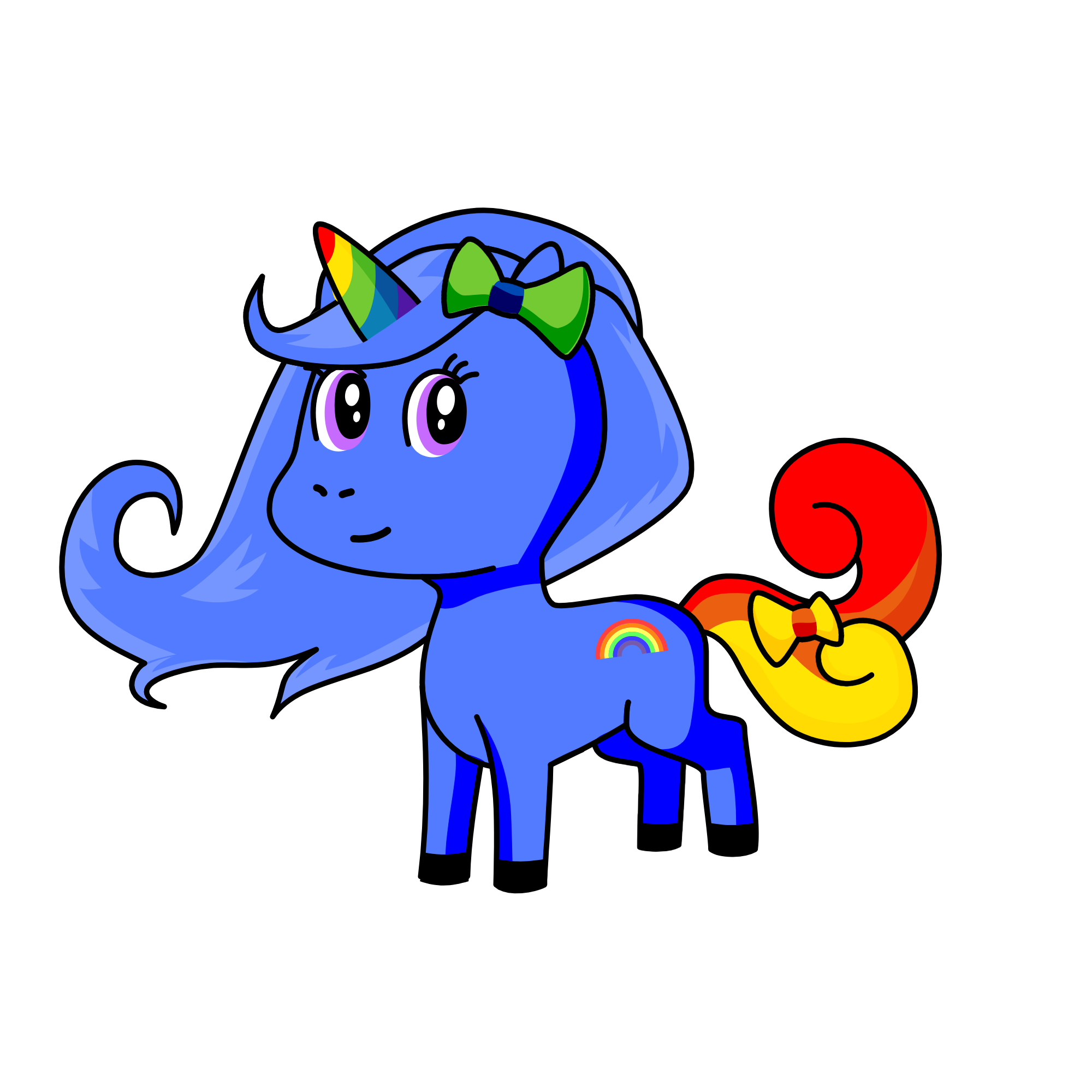 Rainbow Dash, the unicorn