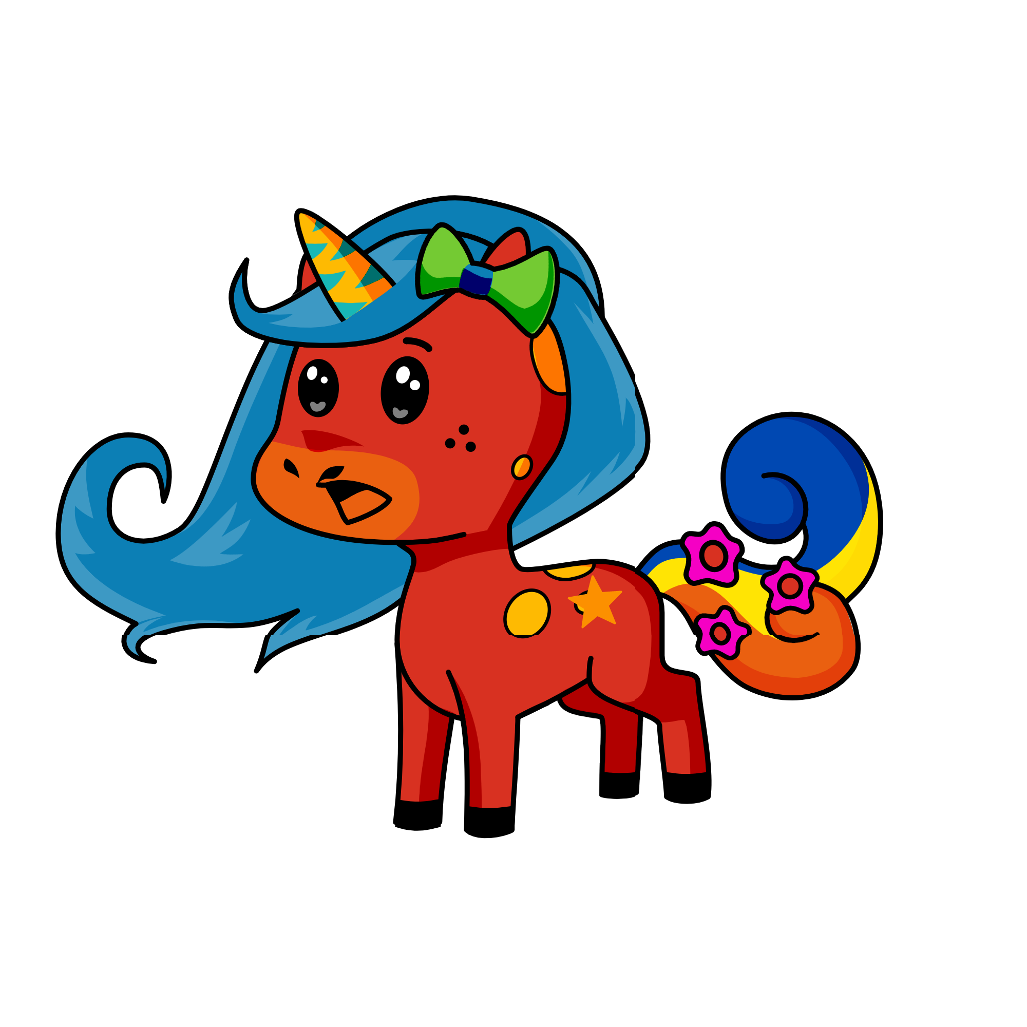 she is made uf poop, the unicorn