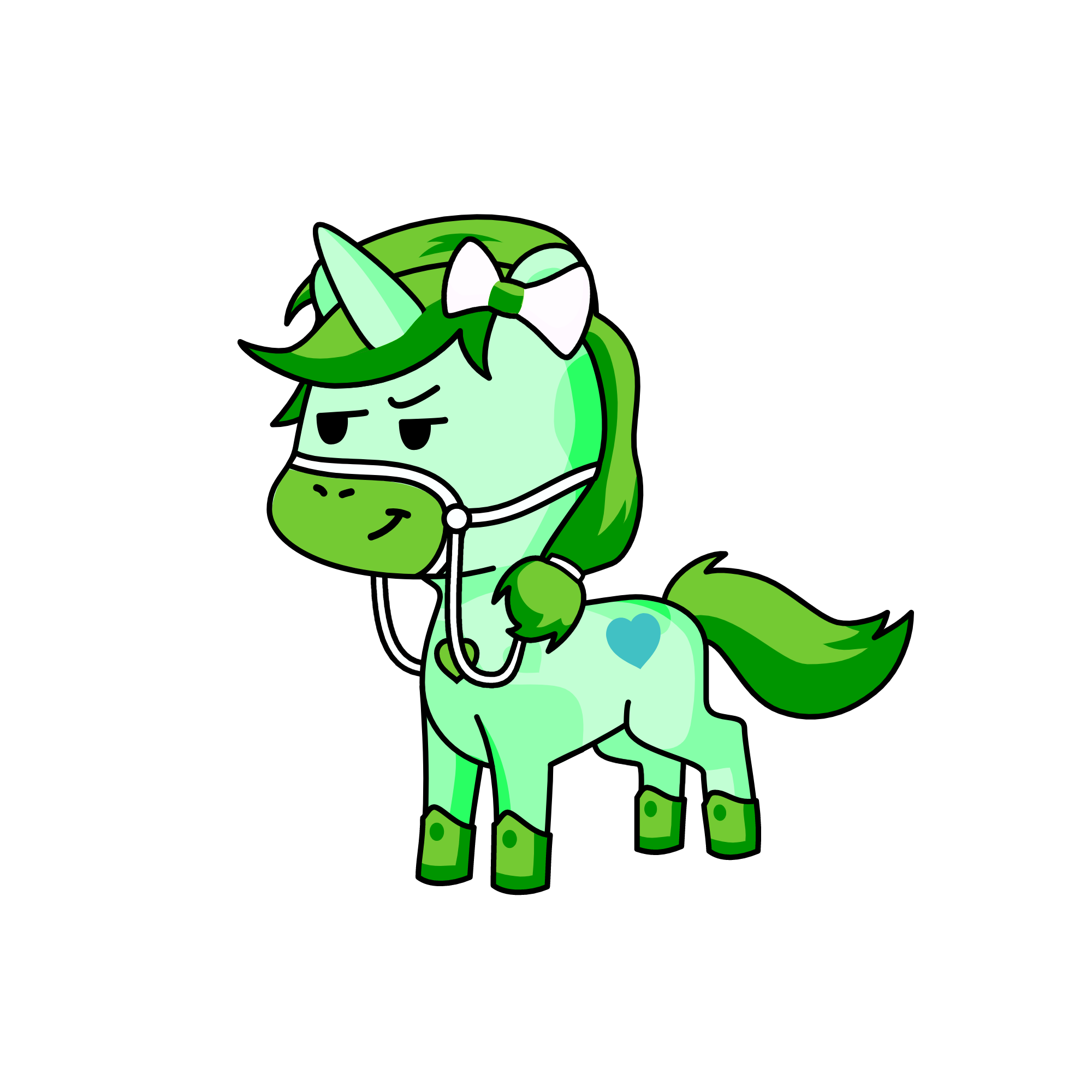 green , the unicorn