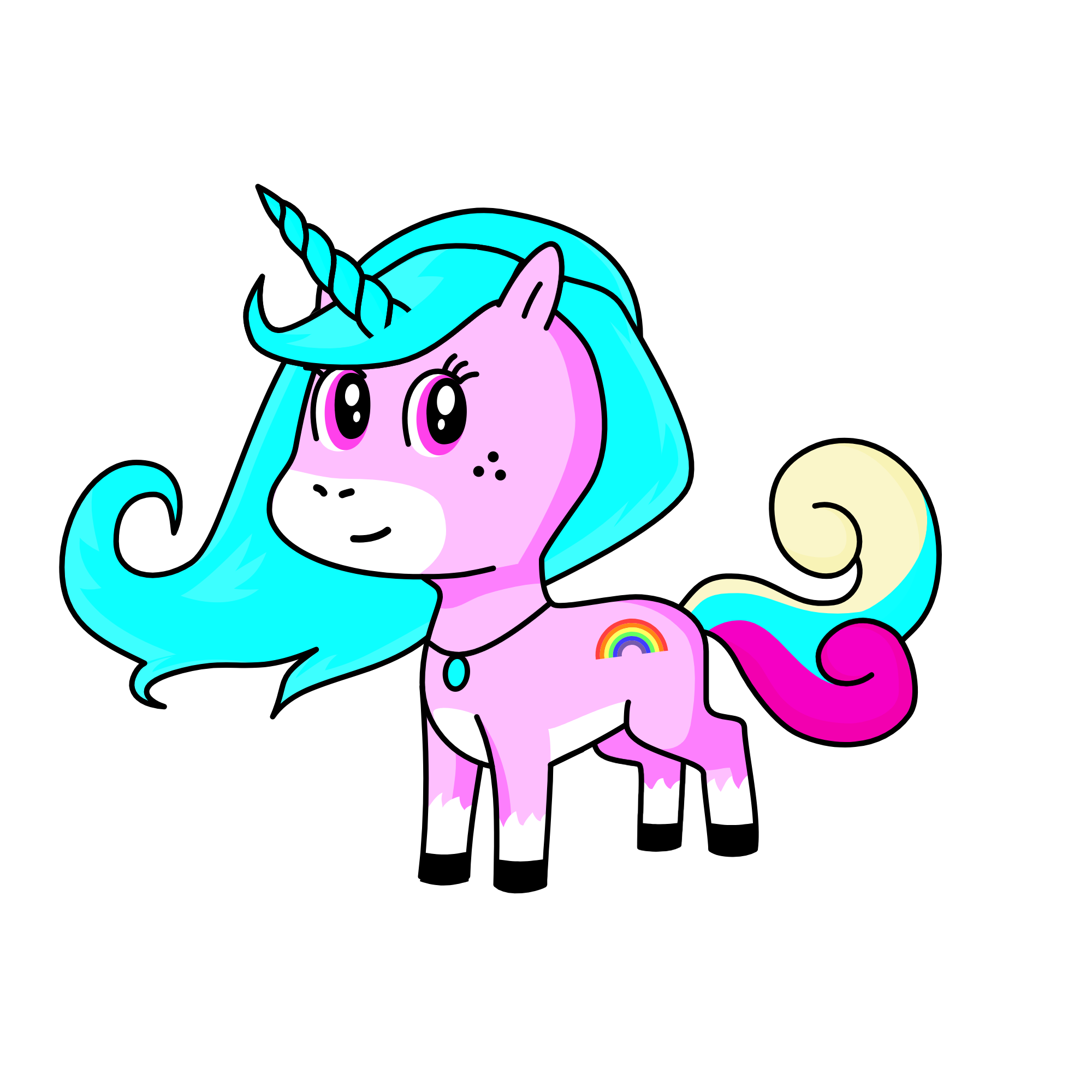 Rainbow, the unicorn