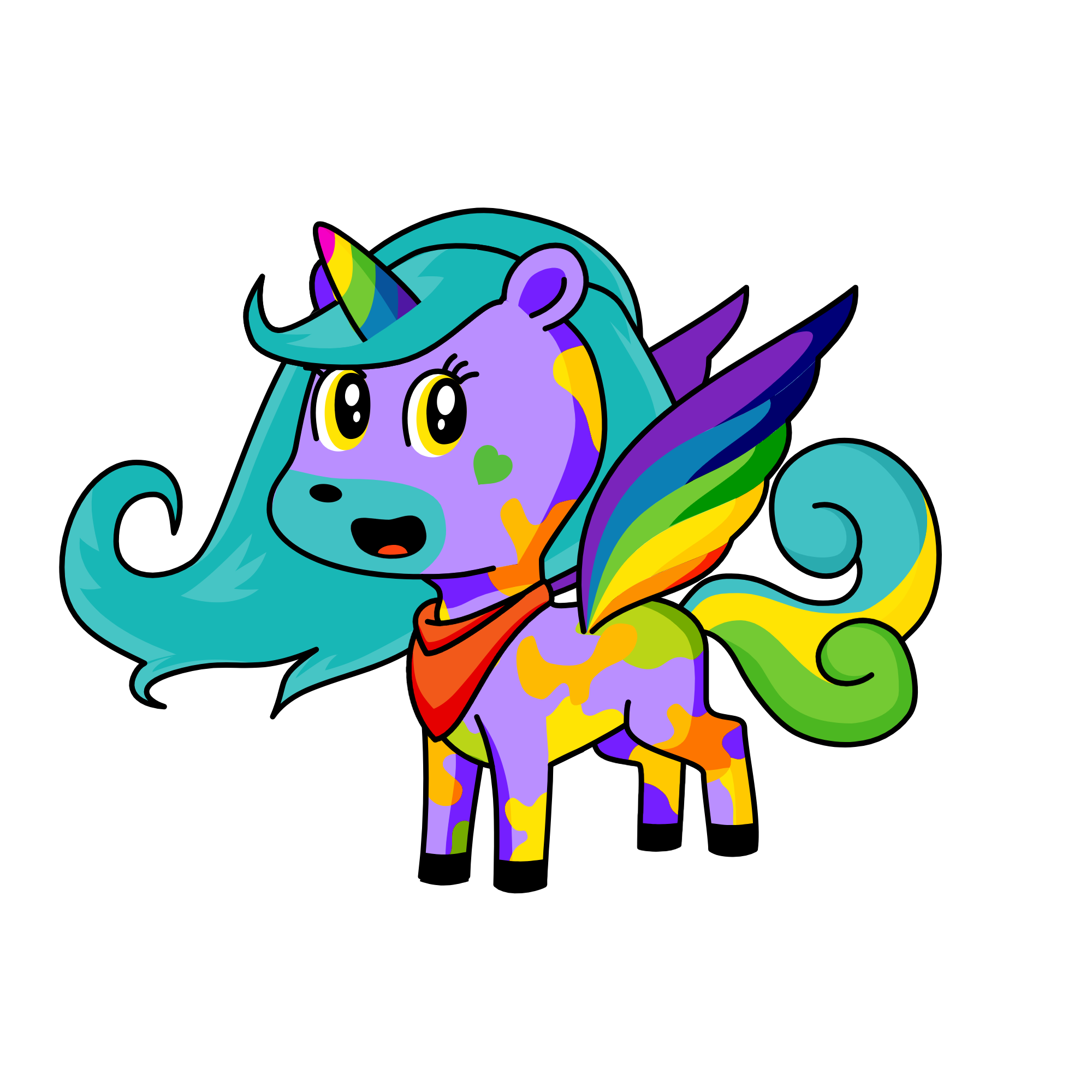 Rainbow Sparklecorn, the unicorn