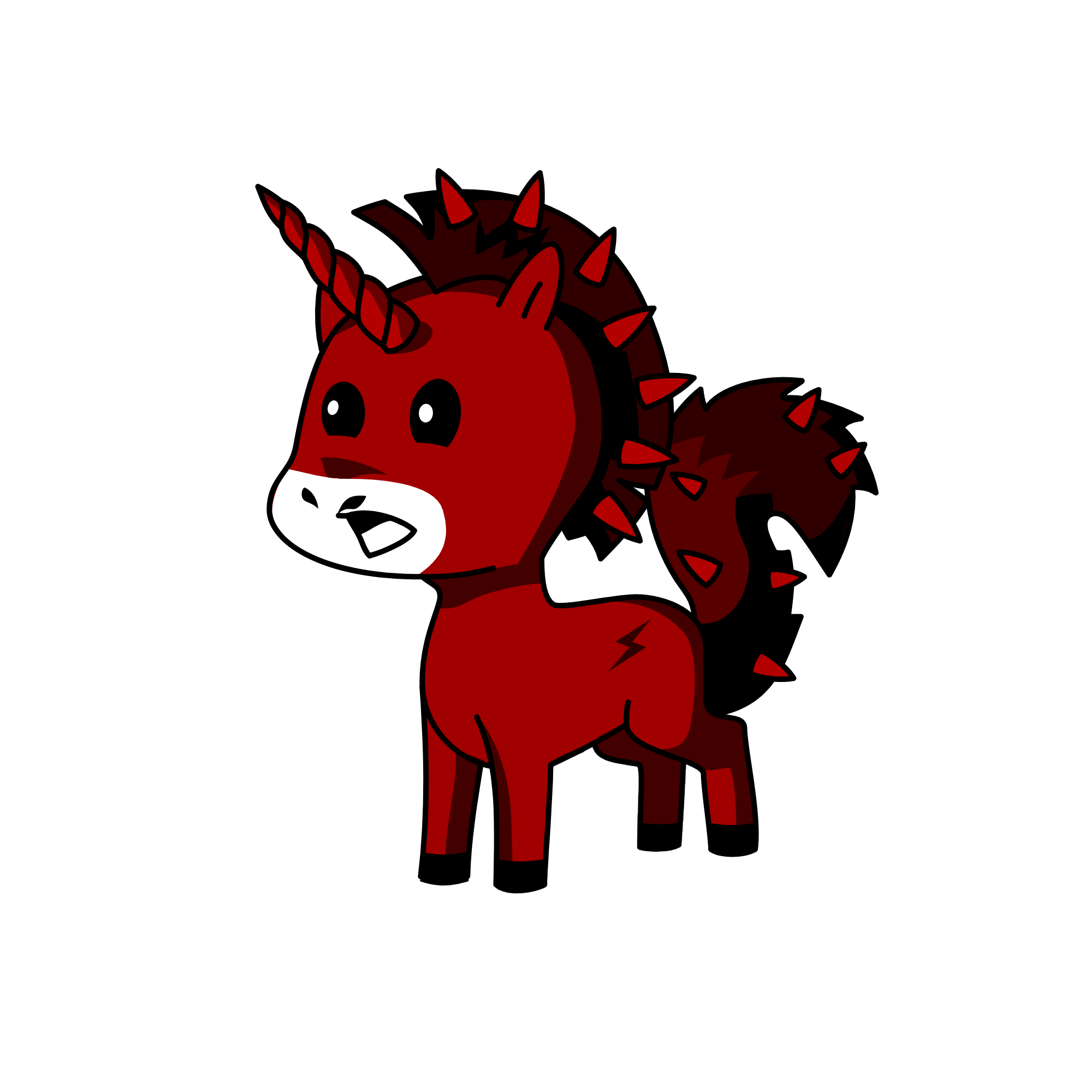 red, the unicorn