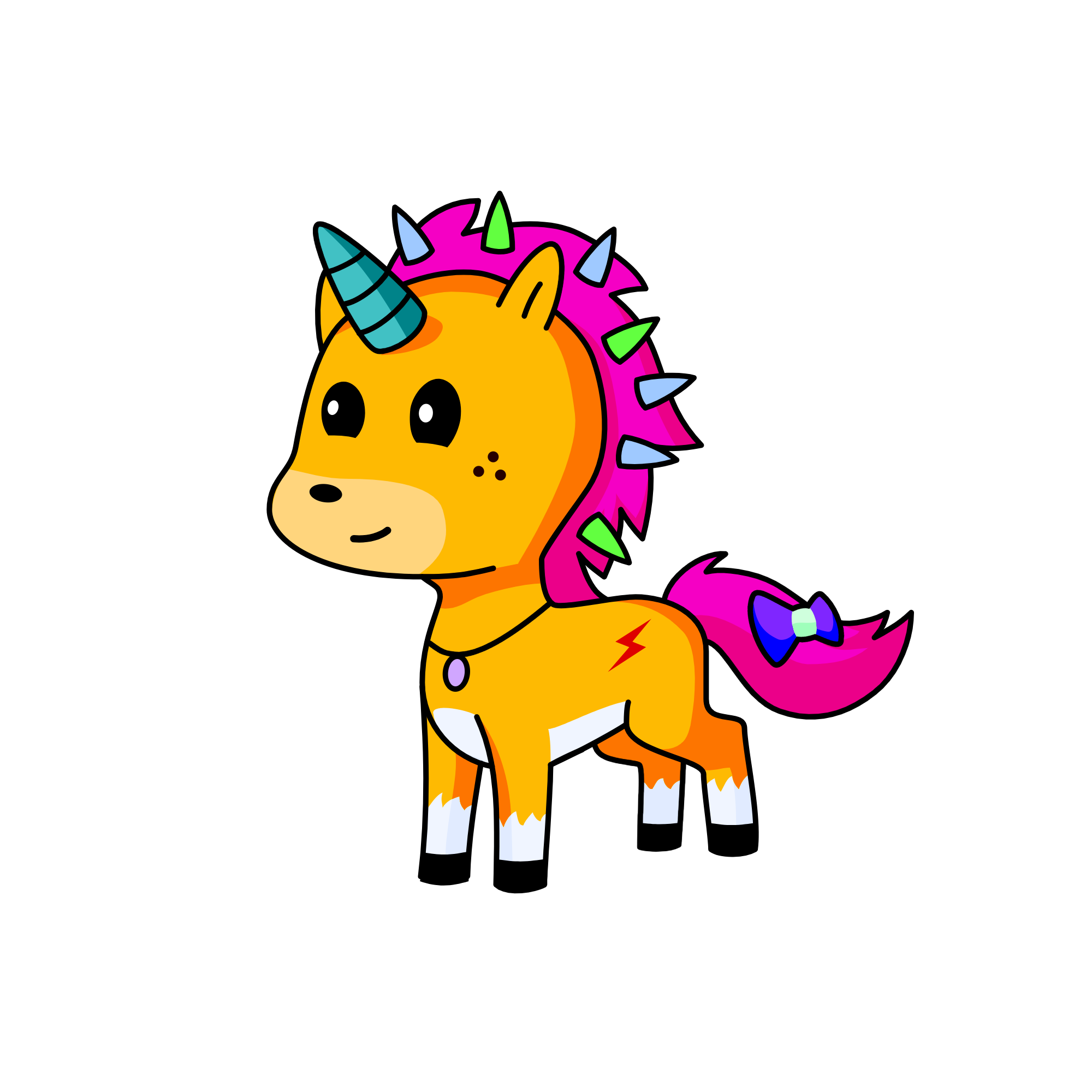 Rainbow, the unicorn