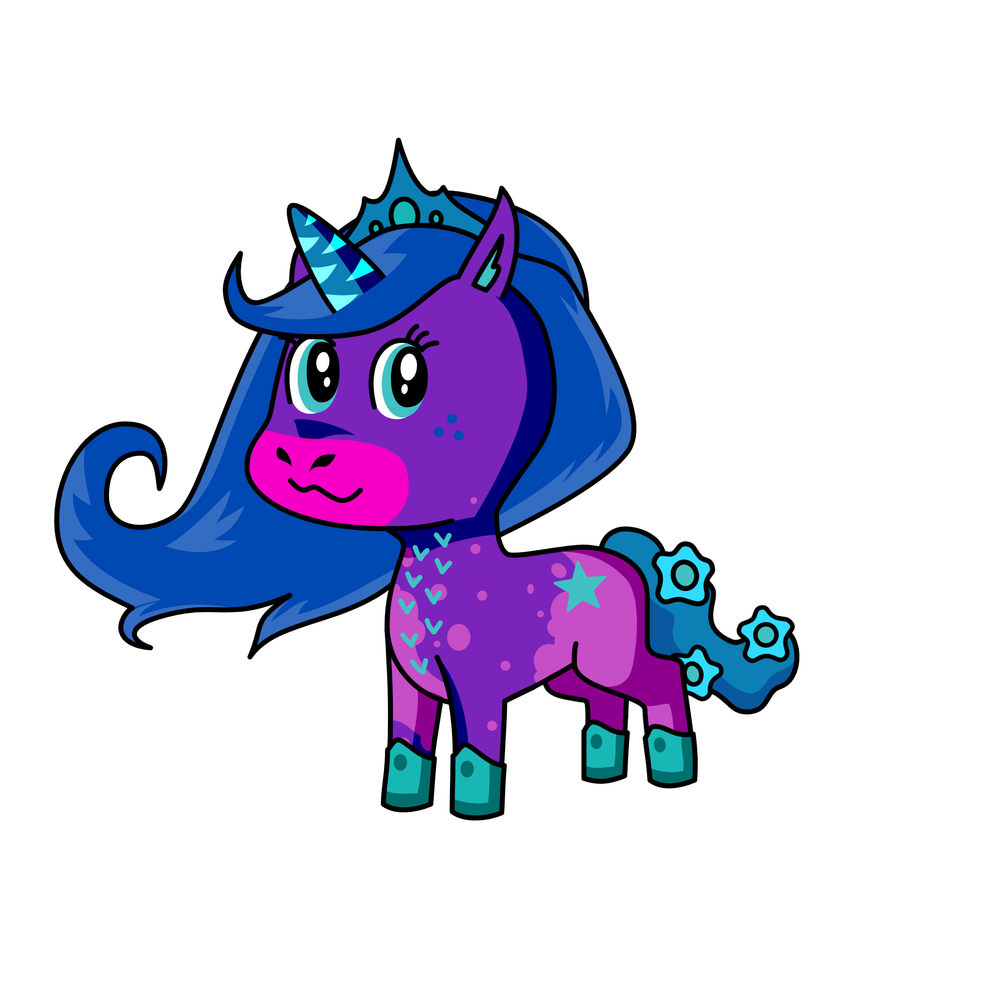 Alexia queen of the galixy, the unicorn