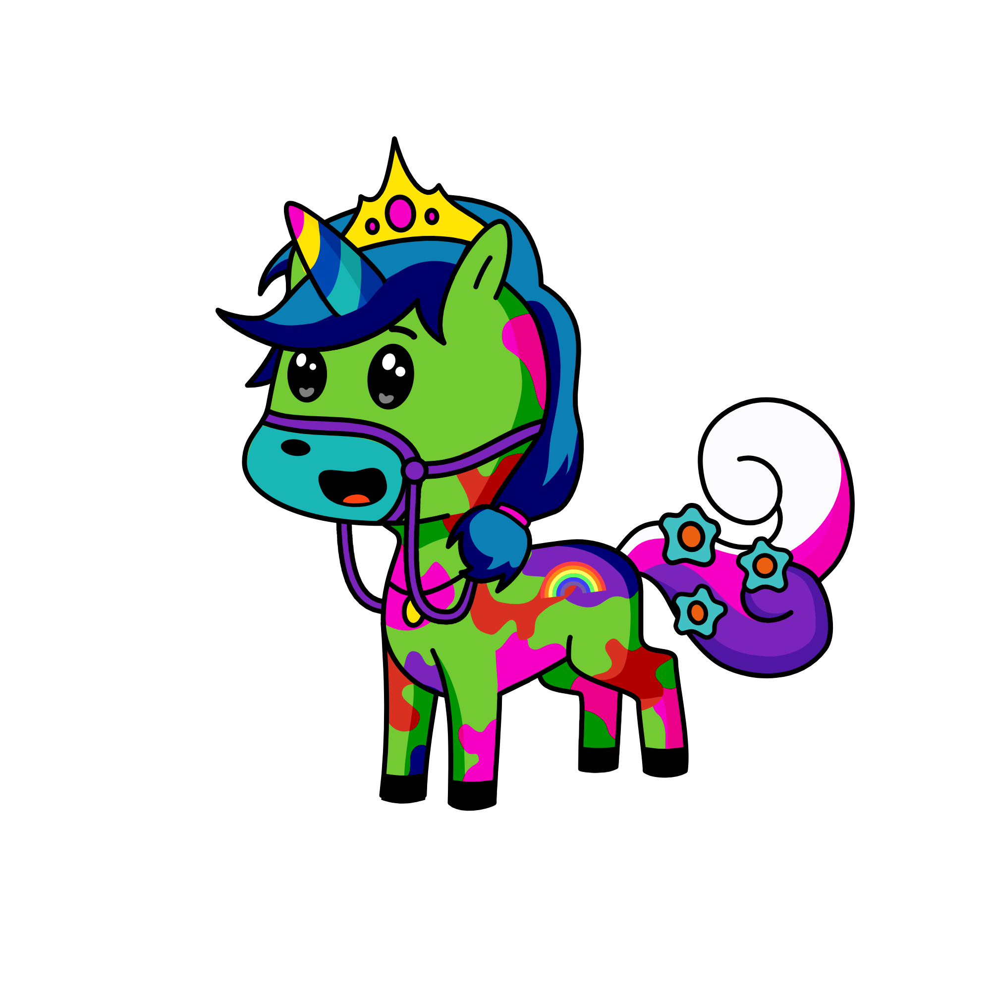 Rainbowunibee, the unicorn