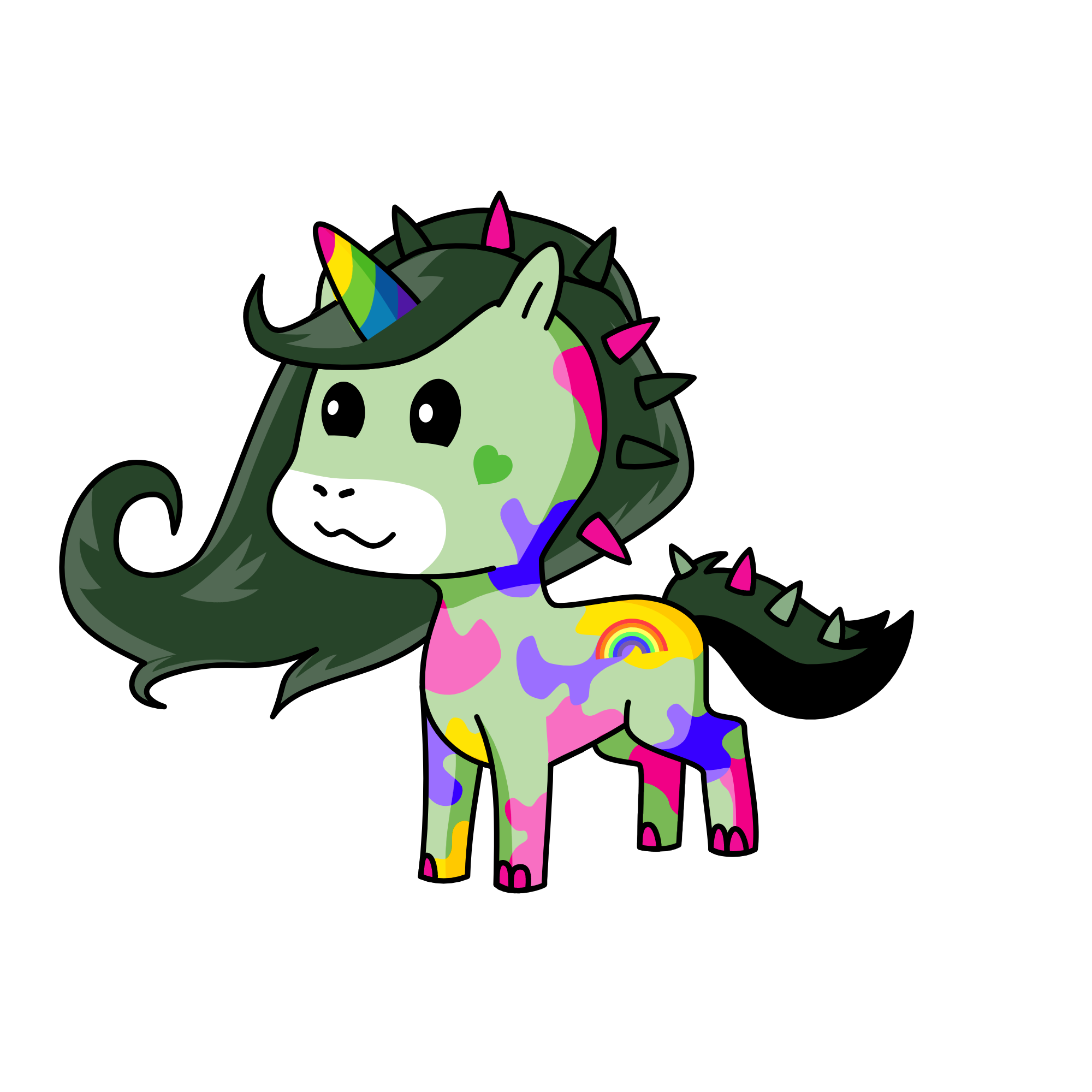 Rainbow, the unicorn
