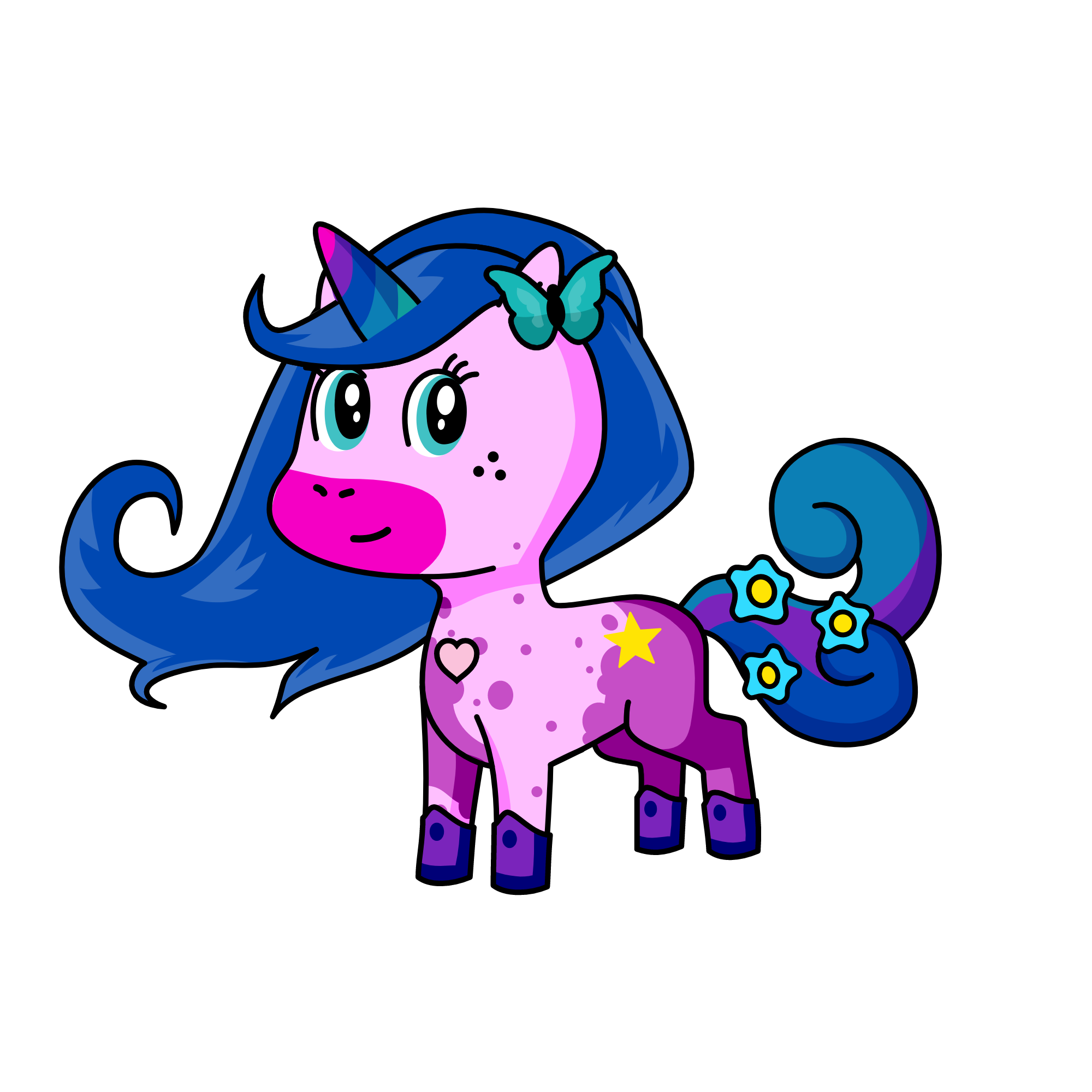 Glitty, the unicorn